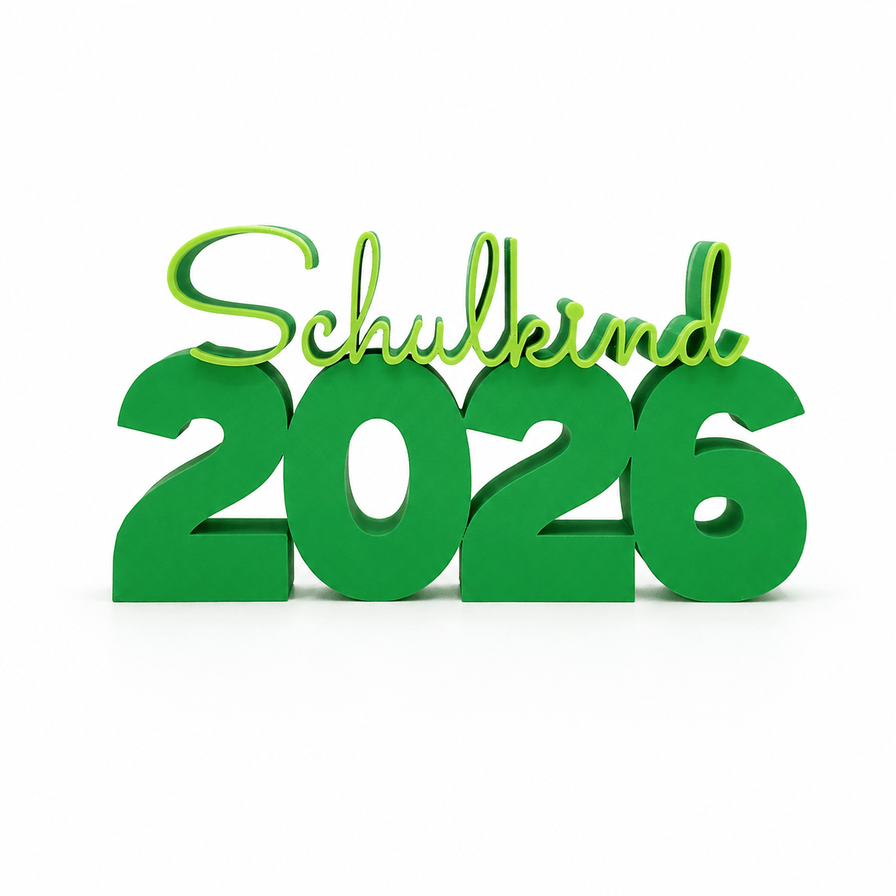 3D Drucker Schriftzug "Schulkind 2026" Grün Jeka - malmichmunt.com