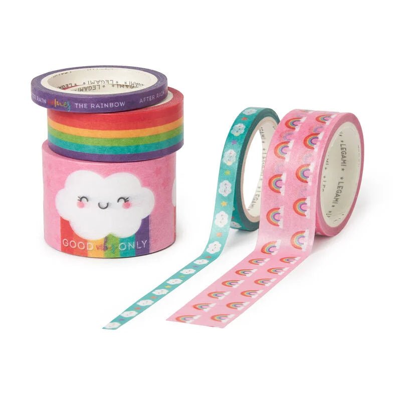5 Papier - Klebebänder im Set Regenbogen - Tape by Tape Legami - malmichmunt.com