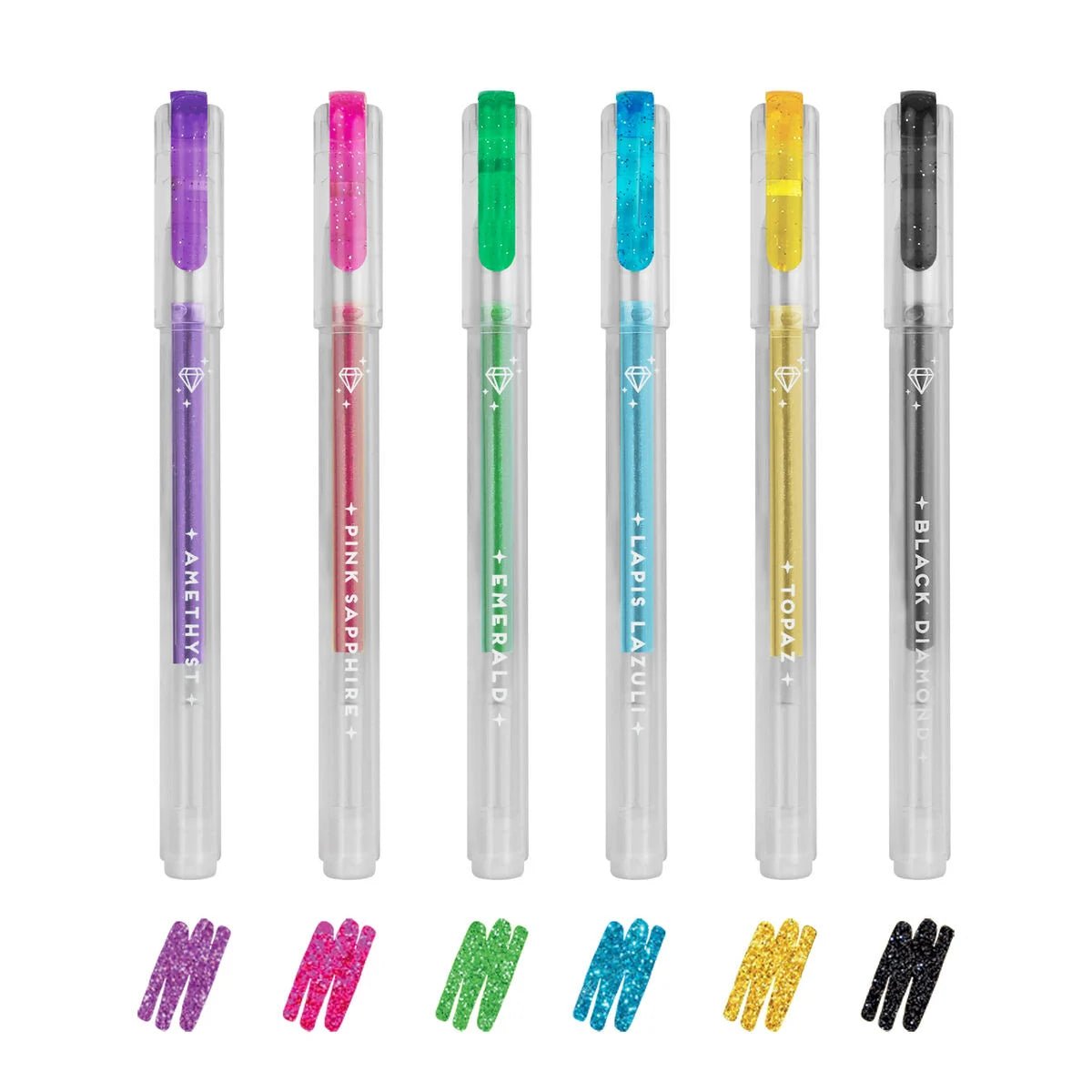 6er - Set aus glitzernden Mini - Gelstiften - Shine Like a Diamond Legami - malmichmunt.com