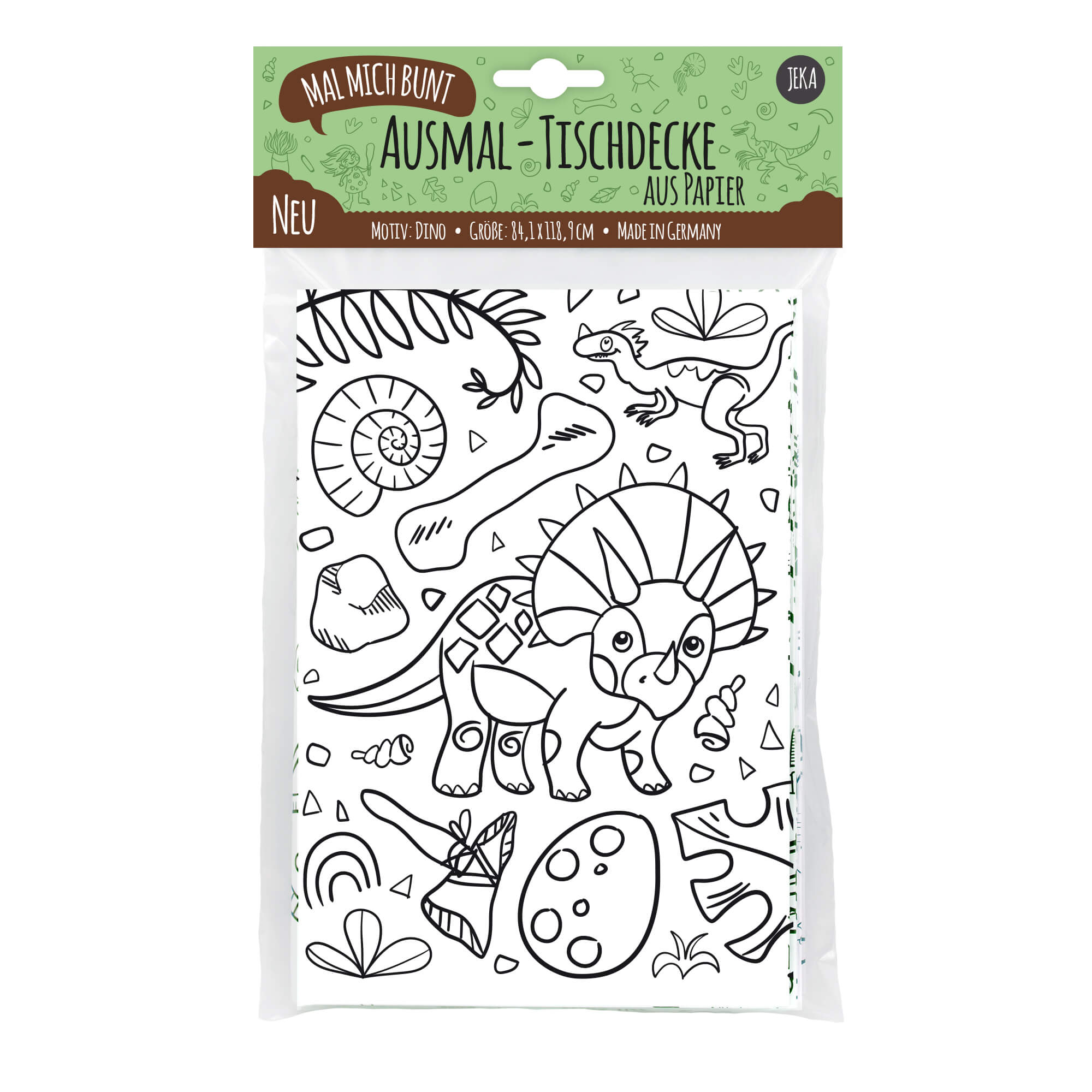 Ausmal - Tischdecke aus Papier "Dino" Jeka - malmichmunt.com