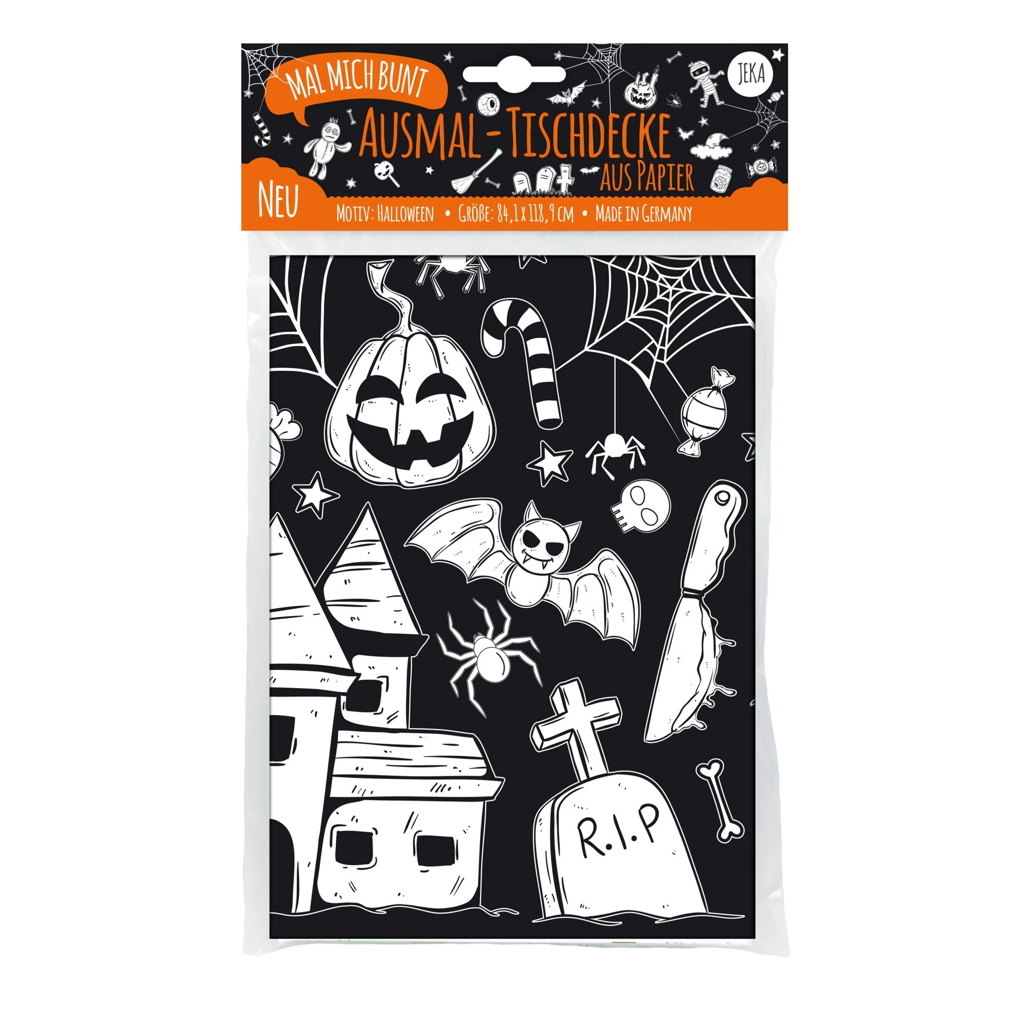 Ausmal - Tischdecke aus Papier "Halloween" Jeka - malmichmunt.com