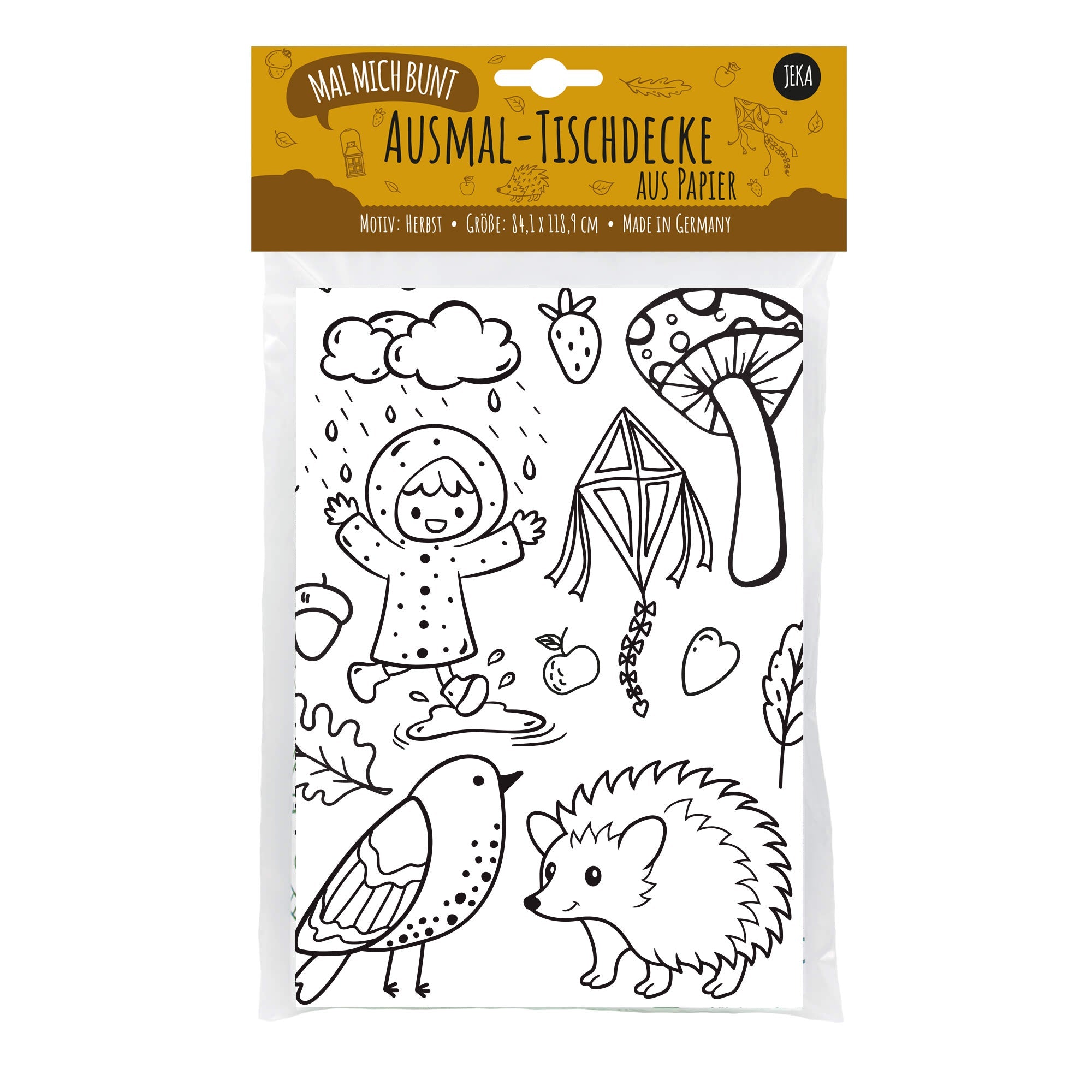 Ausmal - Tischdecke aus Papier "Herbst" Jeka - malmichmunt.com