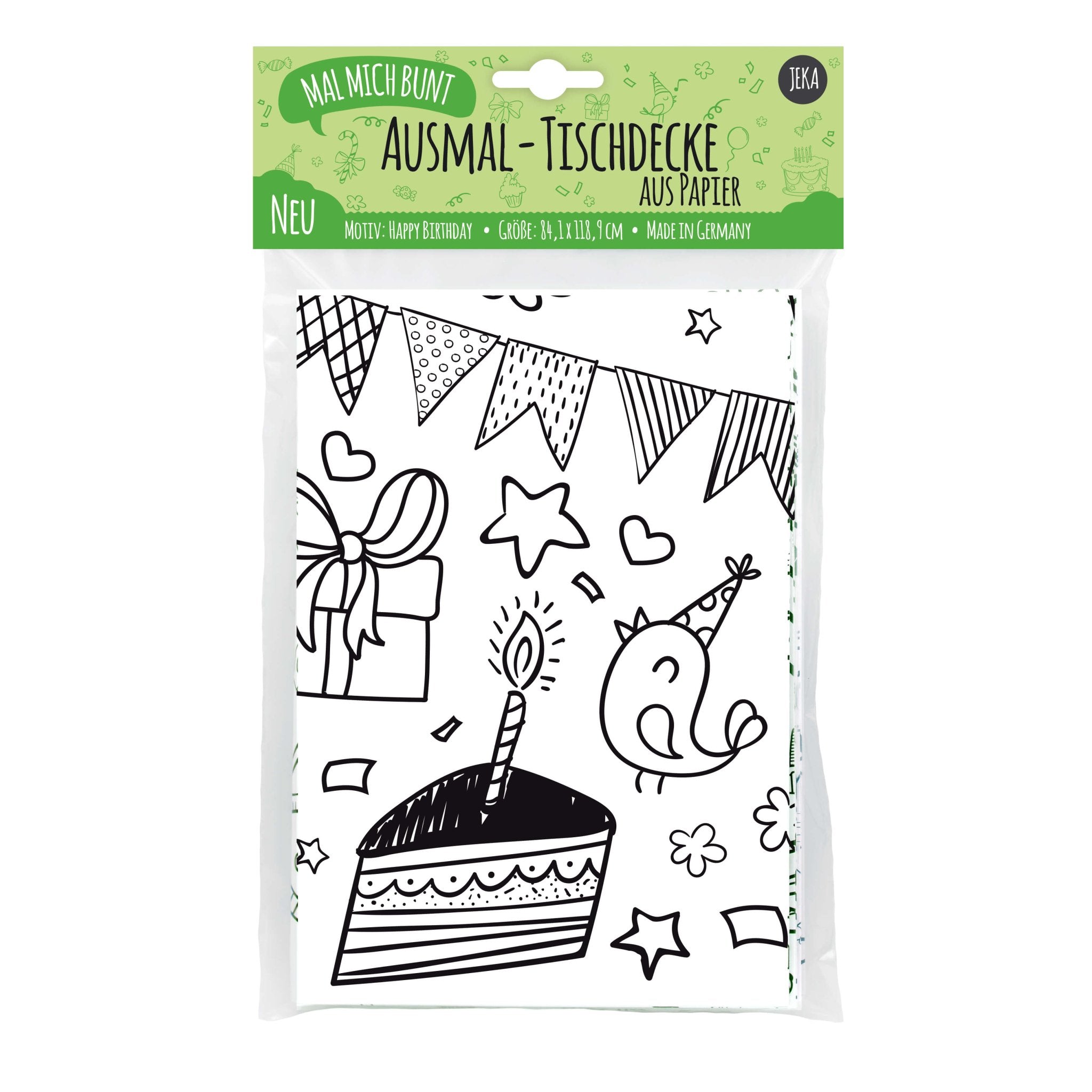 Ausmal - Tischdecke aus Papier "Kindergeburtstag" Jeka - malmichmunt.com