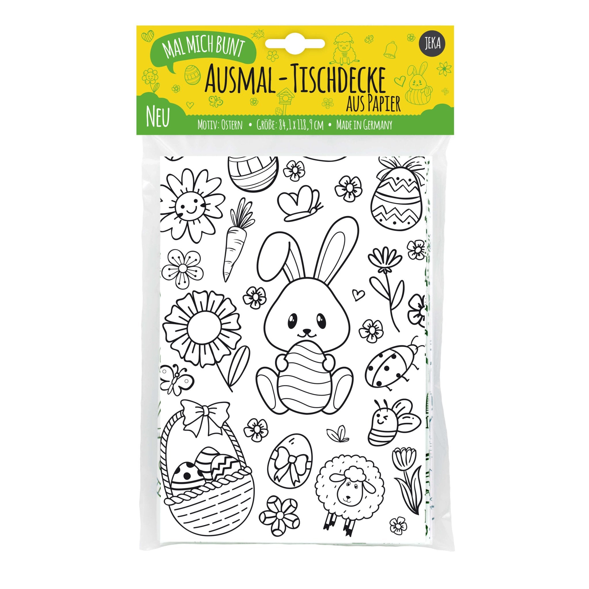 Ausmal - Tischdecke aus Papier "Ostern" Jeka - malmichmunt.com