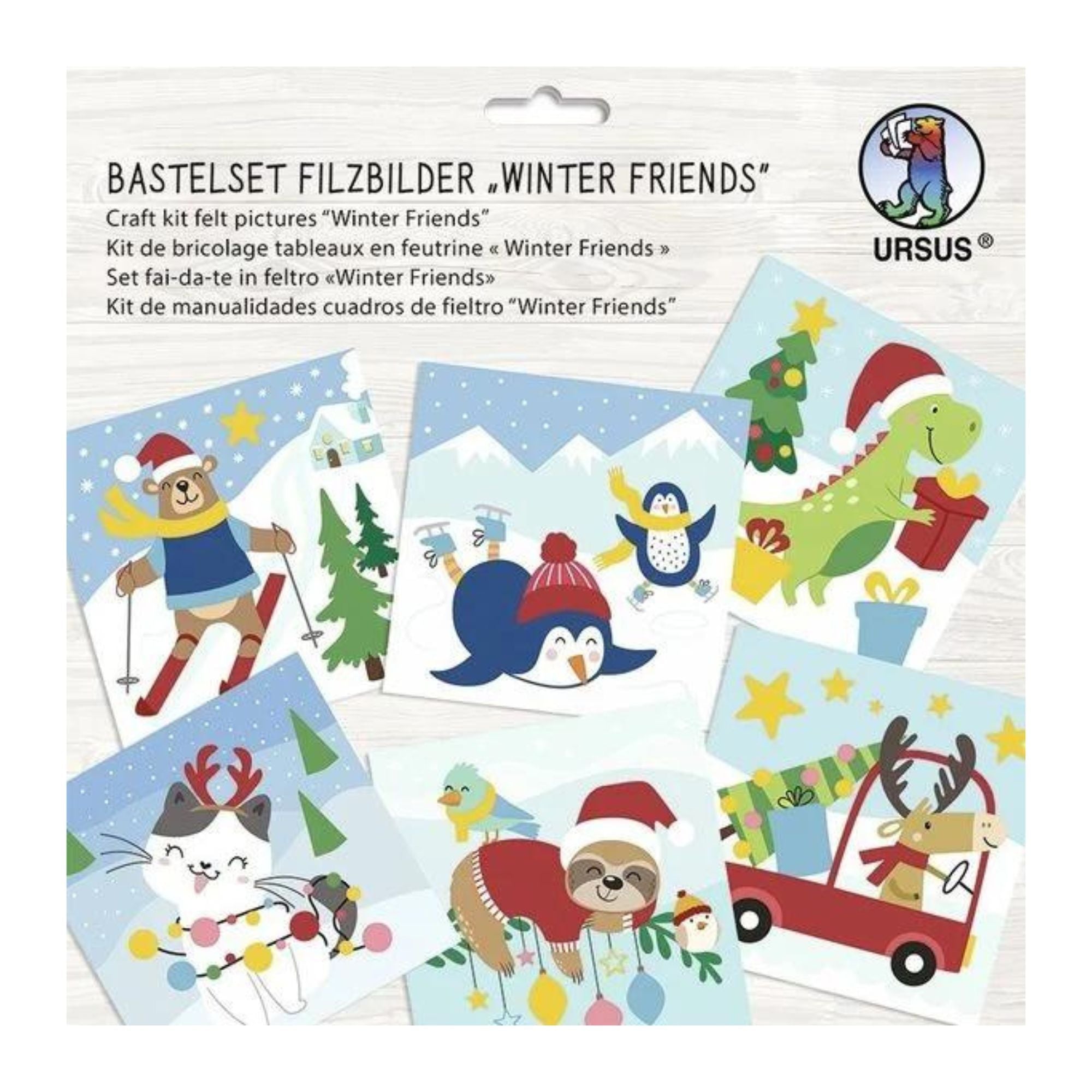Bastelset Filzbilder "Winter friends" Ursus - malmichmunt.com