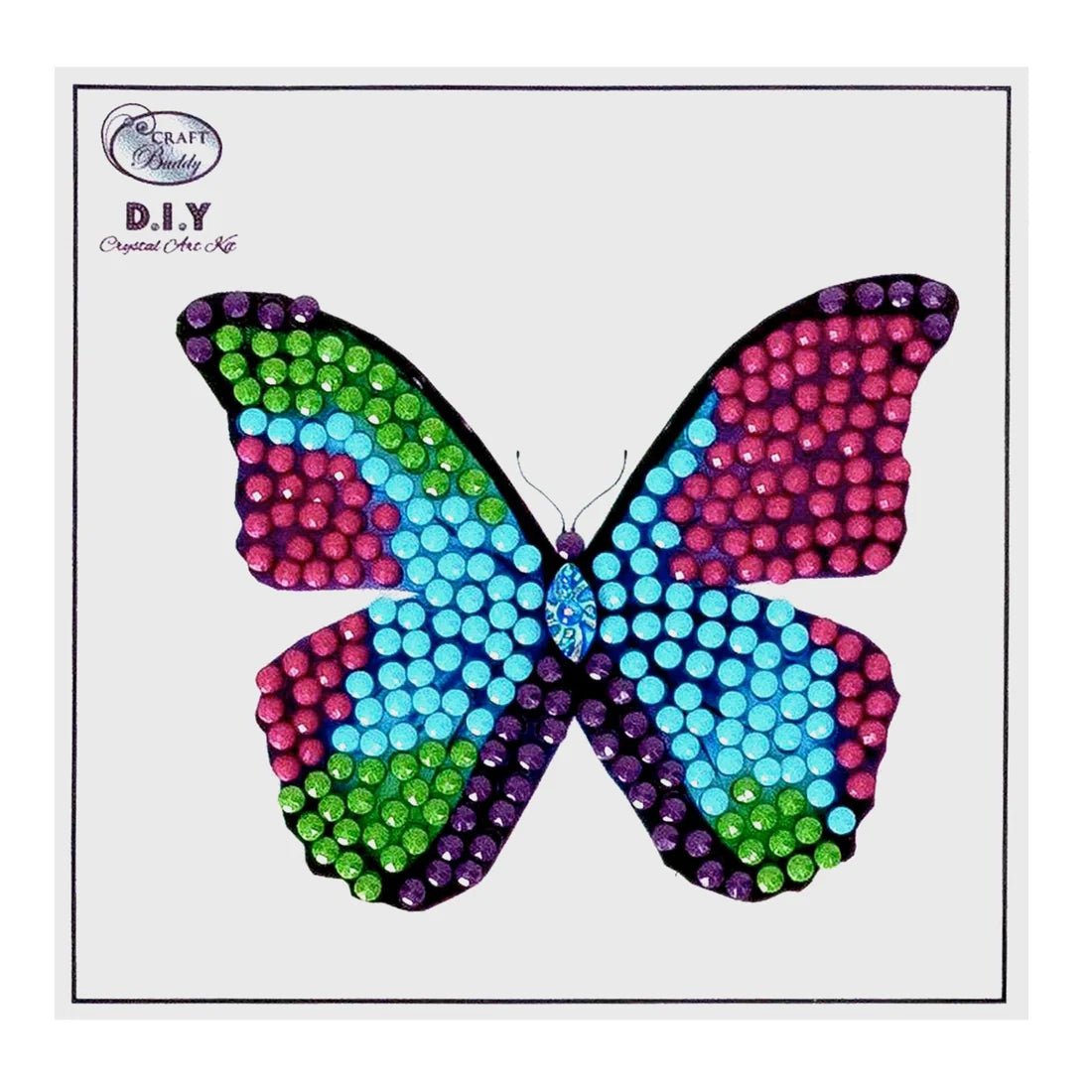 Crystal Art Sticker Kit - Motiv Schmetterling Craft Buddy - malmichmunt.com