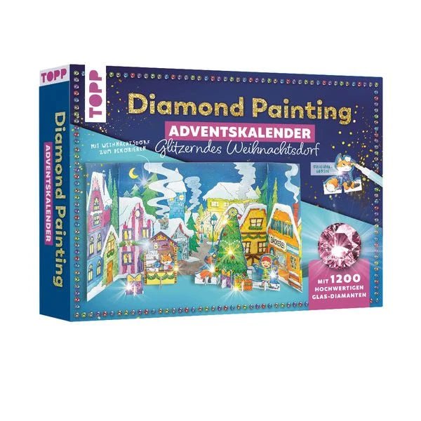 Diamond Painting Adventskalender: Glitzerndes Weihnachtsdorf TOPP Verlag - malmichmunt.com