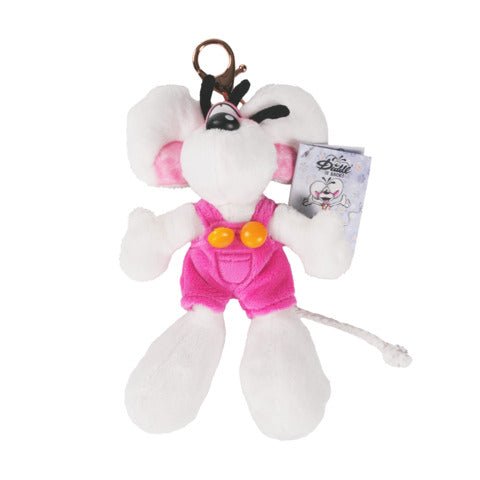 Diddl Plüsch-Schlüsselanhänger Diddl in Latzhose Rosa 15 cm Diddl - malmichmunt.com