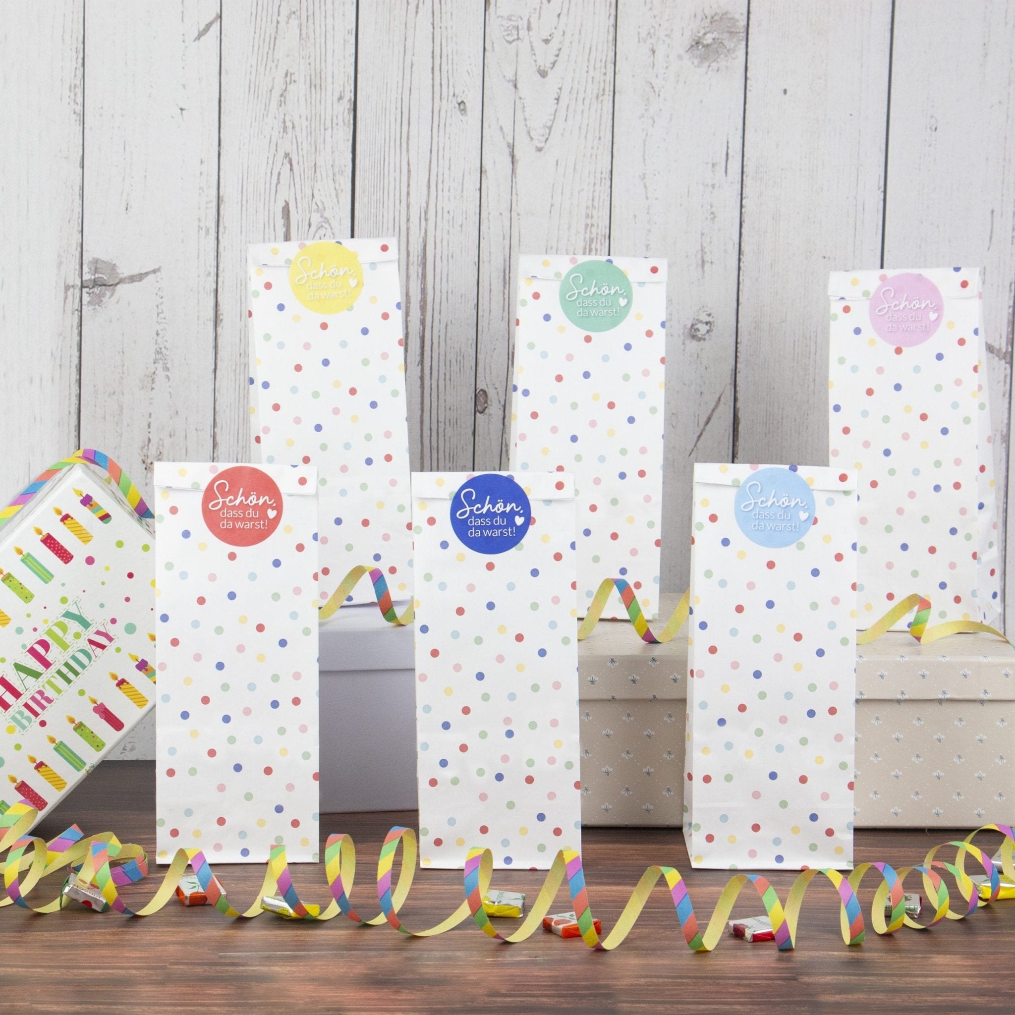 DIY Set Bunte Konfetti Geburtstagstüten Papierdrachen - malmichmunt.com