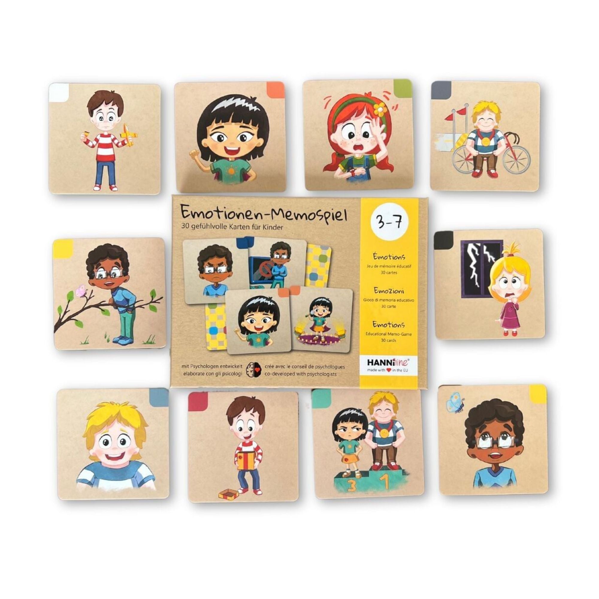 Emotionen - Memospiel (3 - 7 Jahre) HANNIline - malmichmunt.com