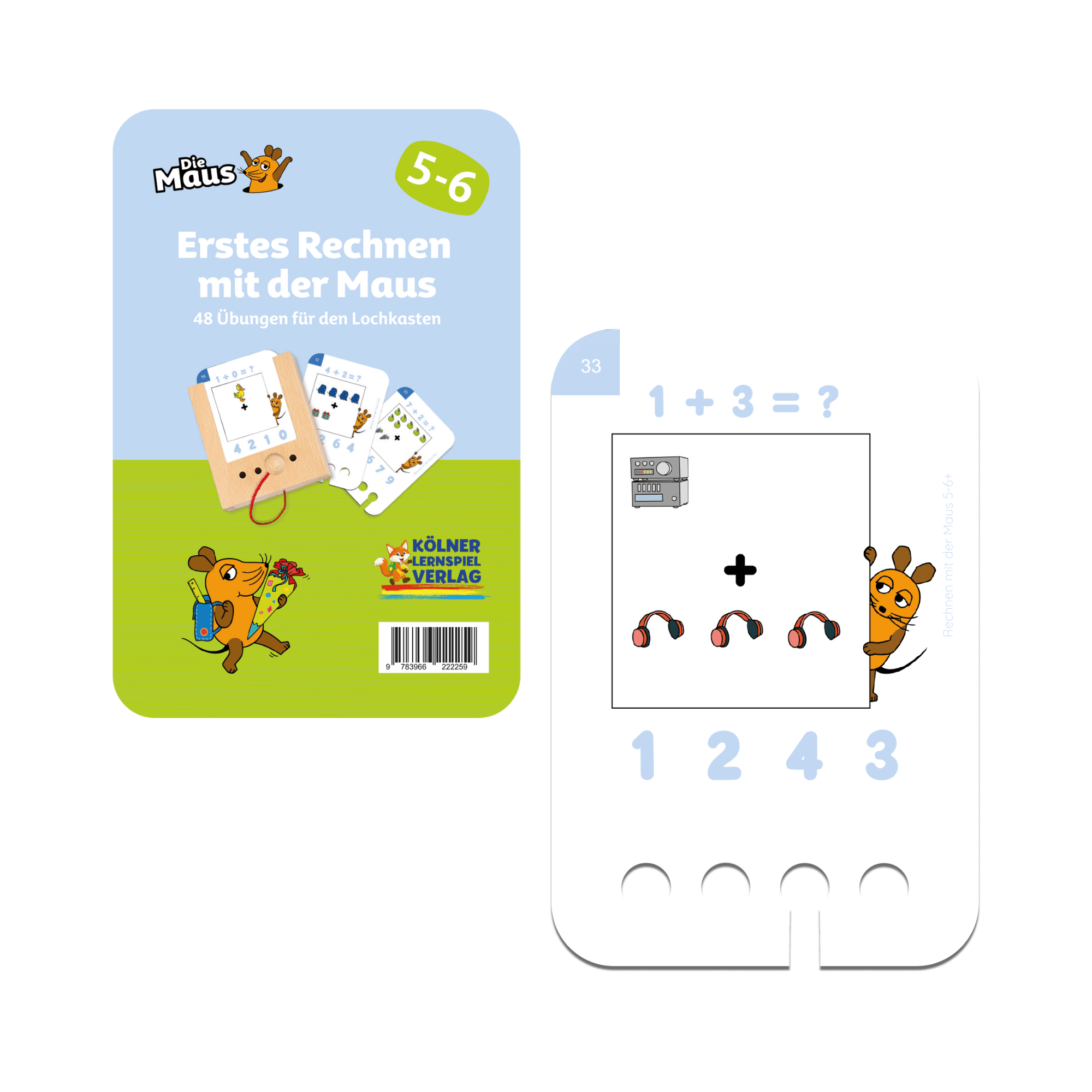 Erstes Rechnen mit der Maus 5 - 6+ - Übungen für den Lochkasten Lernspielverlag - malmichmunt.com
