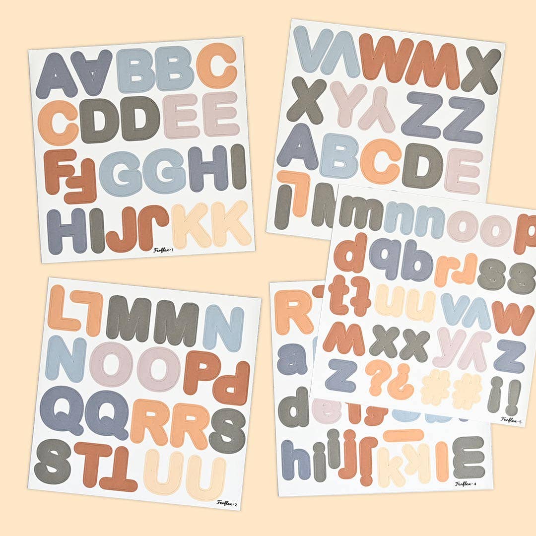 Ferflex Magnetische Buchstaben – Karamellblau – Set mit 125 Magneten Ferflex - malmichmunt.com