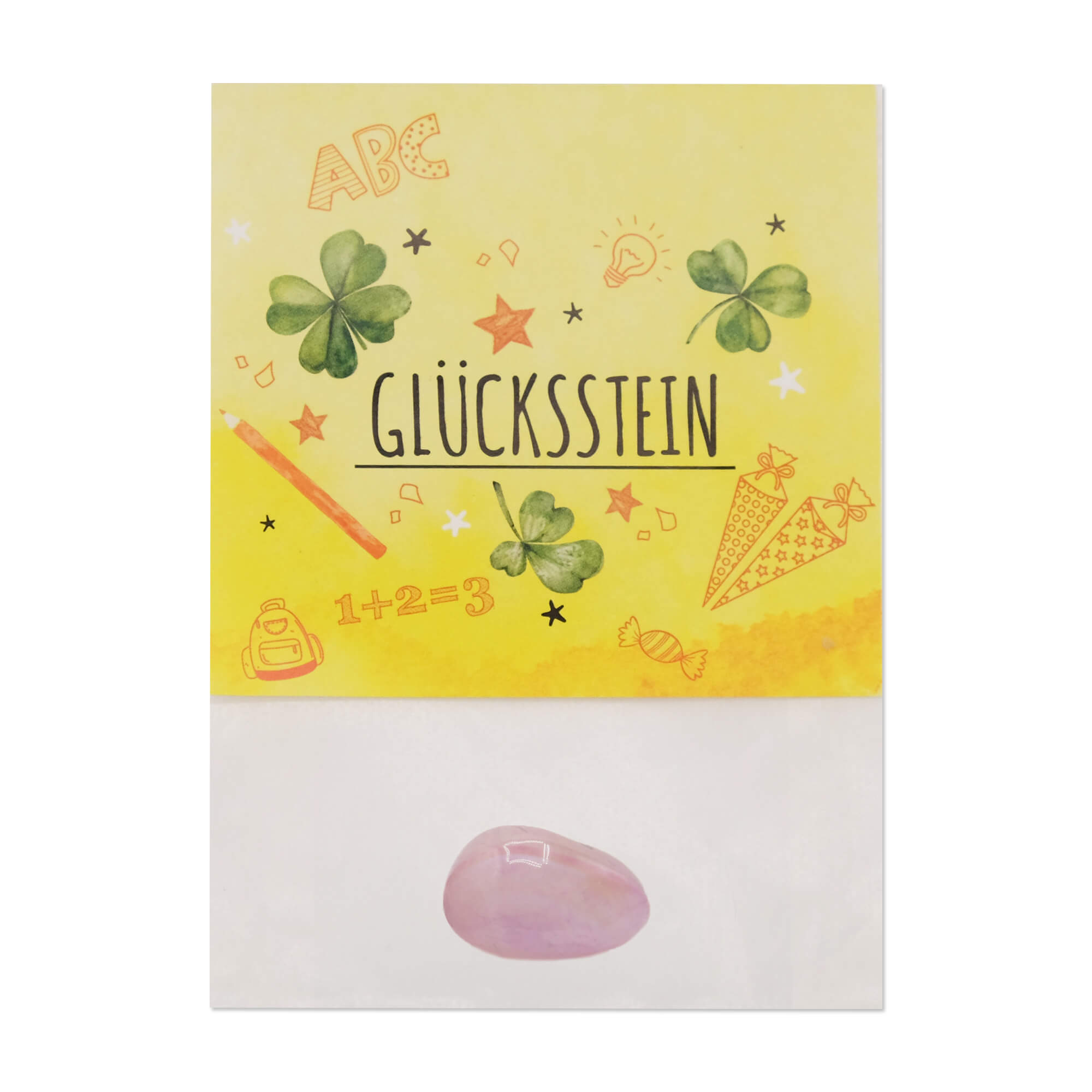 Glücksstein zum Schulanfang als Glückbringer Jeka - malmichmunt.com