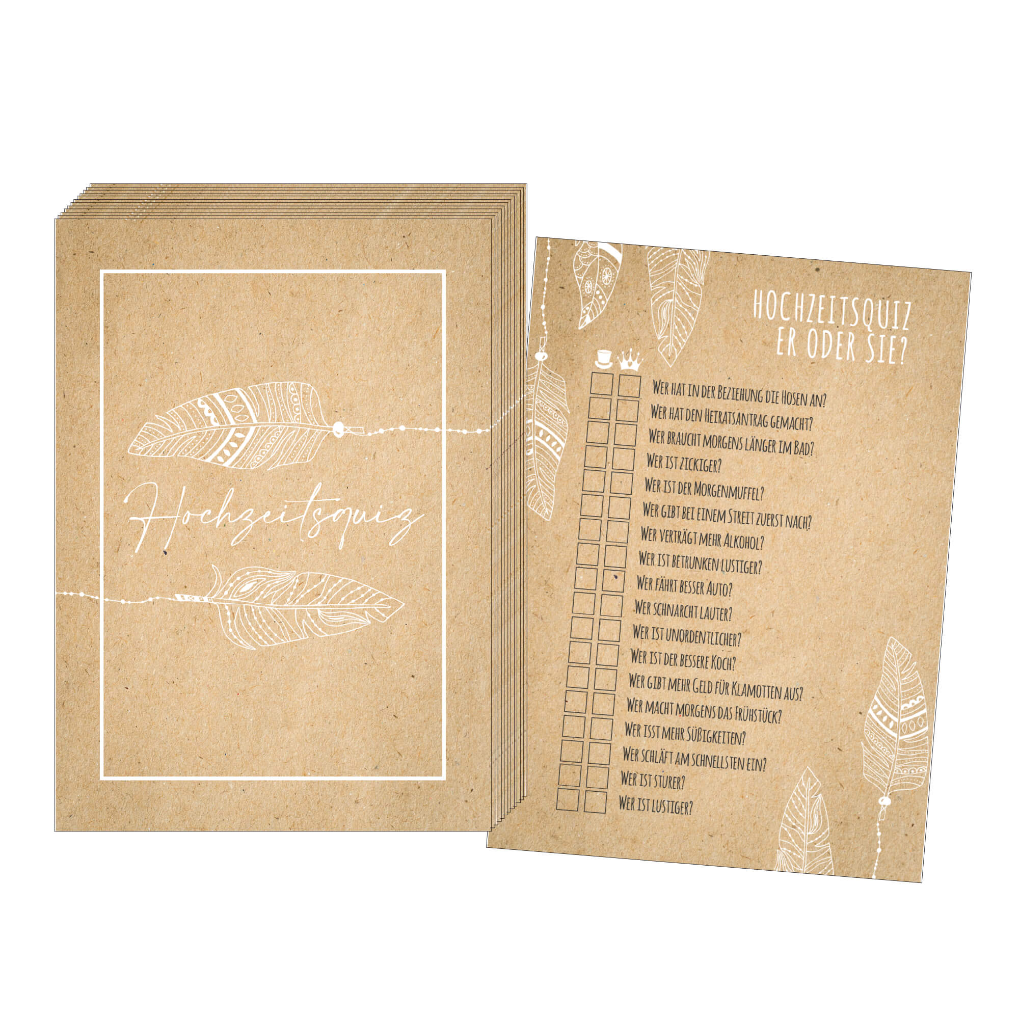 Hochzeitsquiz - Design Boho Jeka - malmichmunt.com