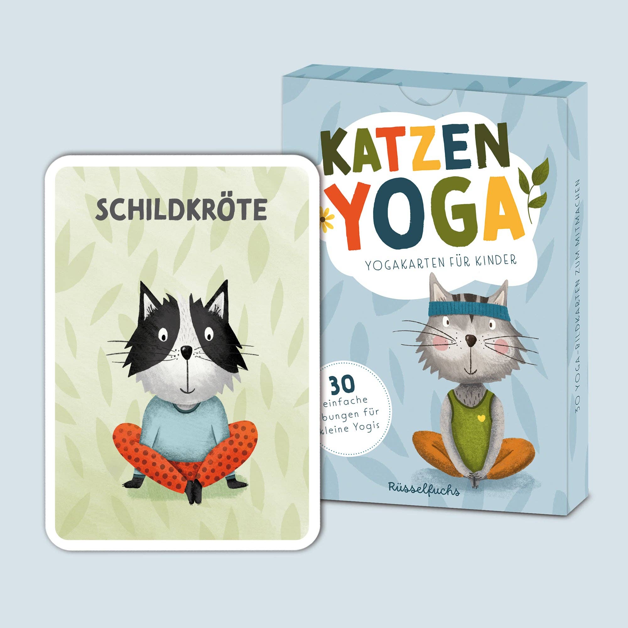 Katzenyoga – Yoga - Karten für Kinder Rüsselfuchs - malmichmunt.com