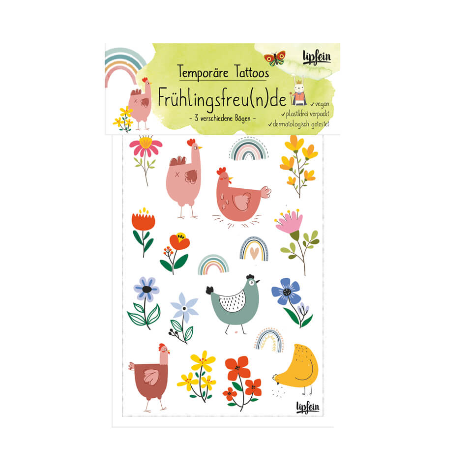 Kindertattoo Frühlingsfreunde Jeka - malmichmunt.com