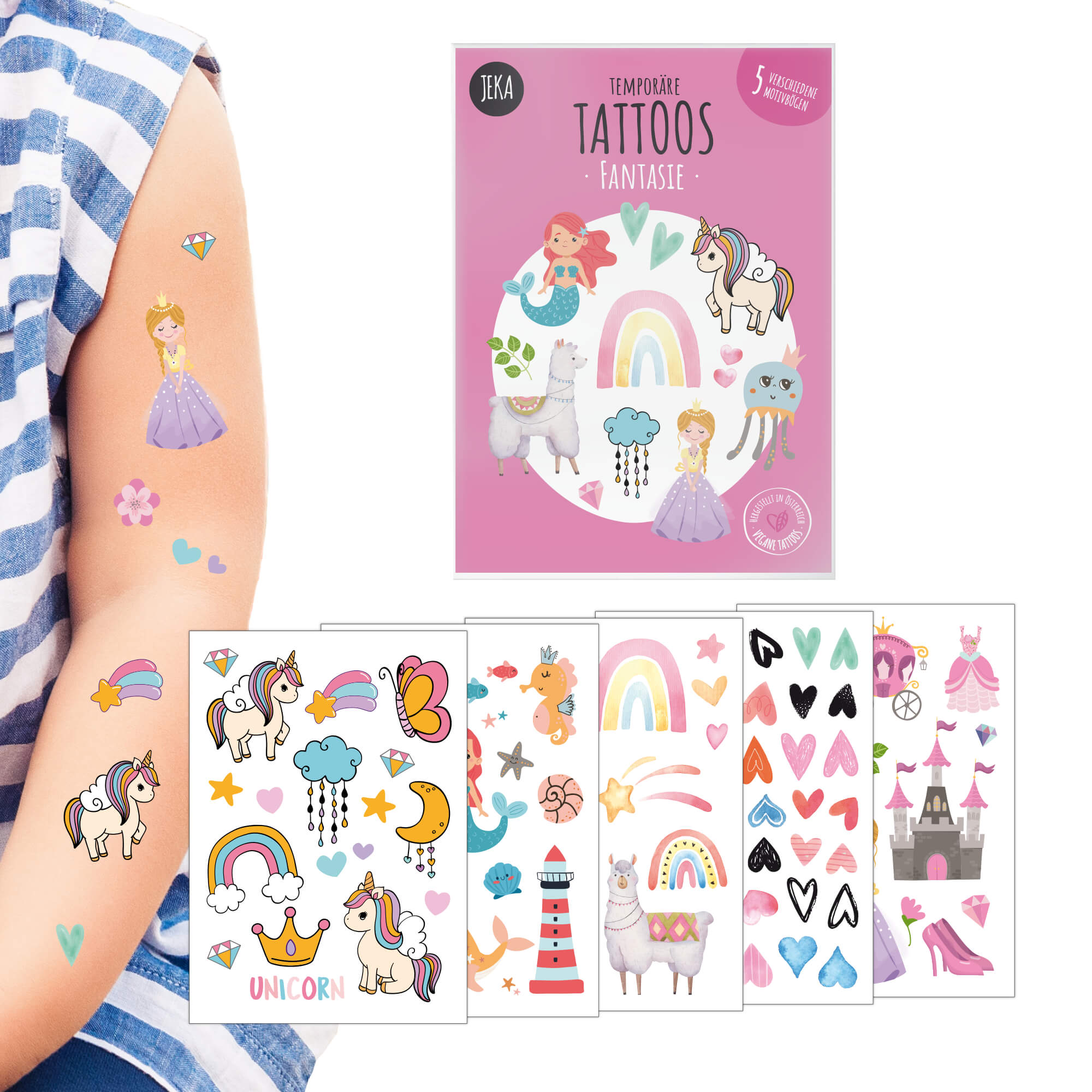 Kindertattoo - Set Fantasie Jeka - malmichmunt.com