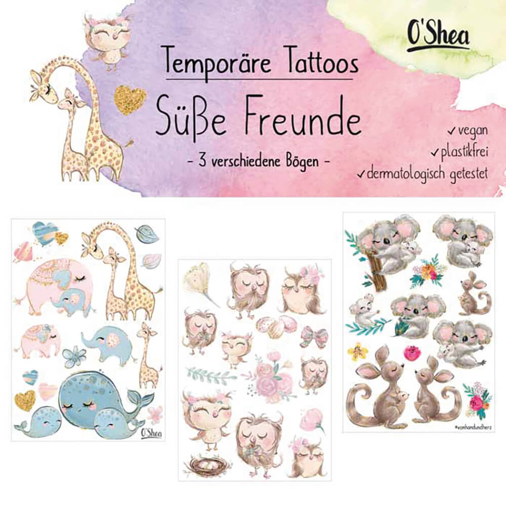 Kindertattoo Süße Freunde Jeka - malmichmunt.com
