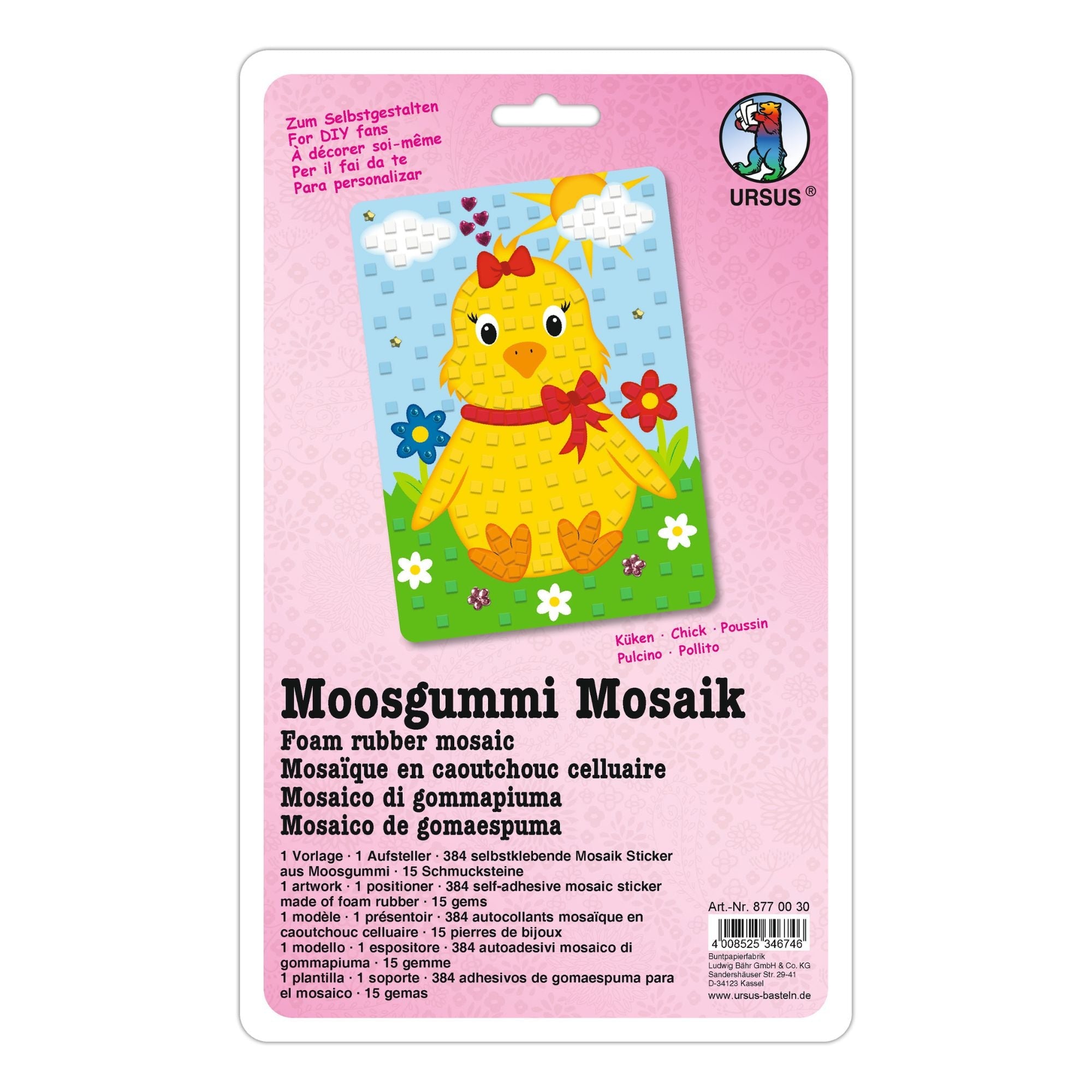 Moosgummi Mosaik "Küken" Ursus - malmichmunt.com
