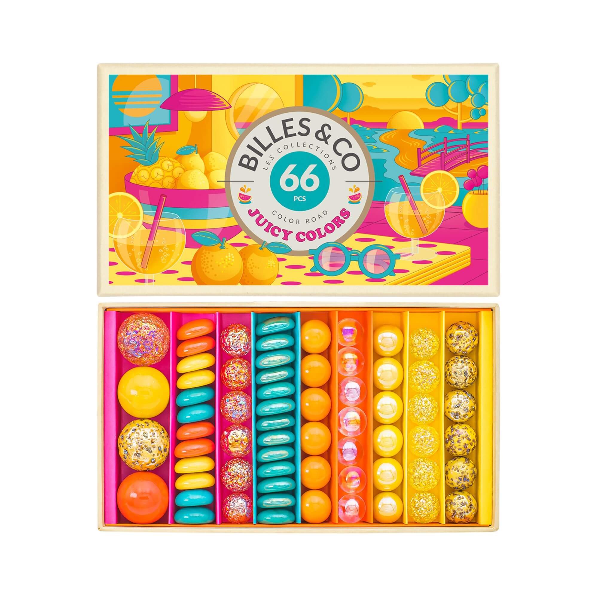 Murmel - Box Juicy Colours Billes & Co - malmichmunt.com