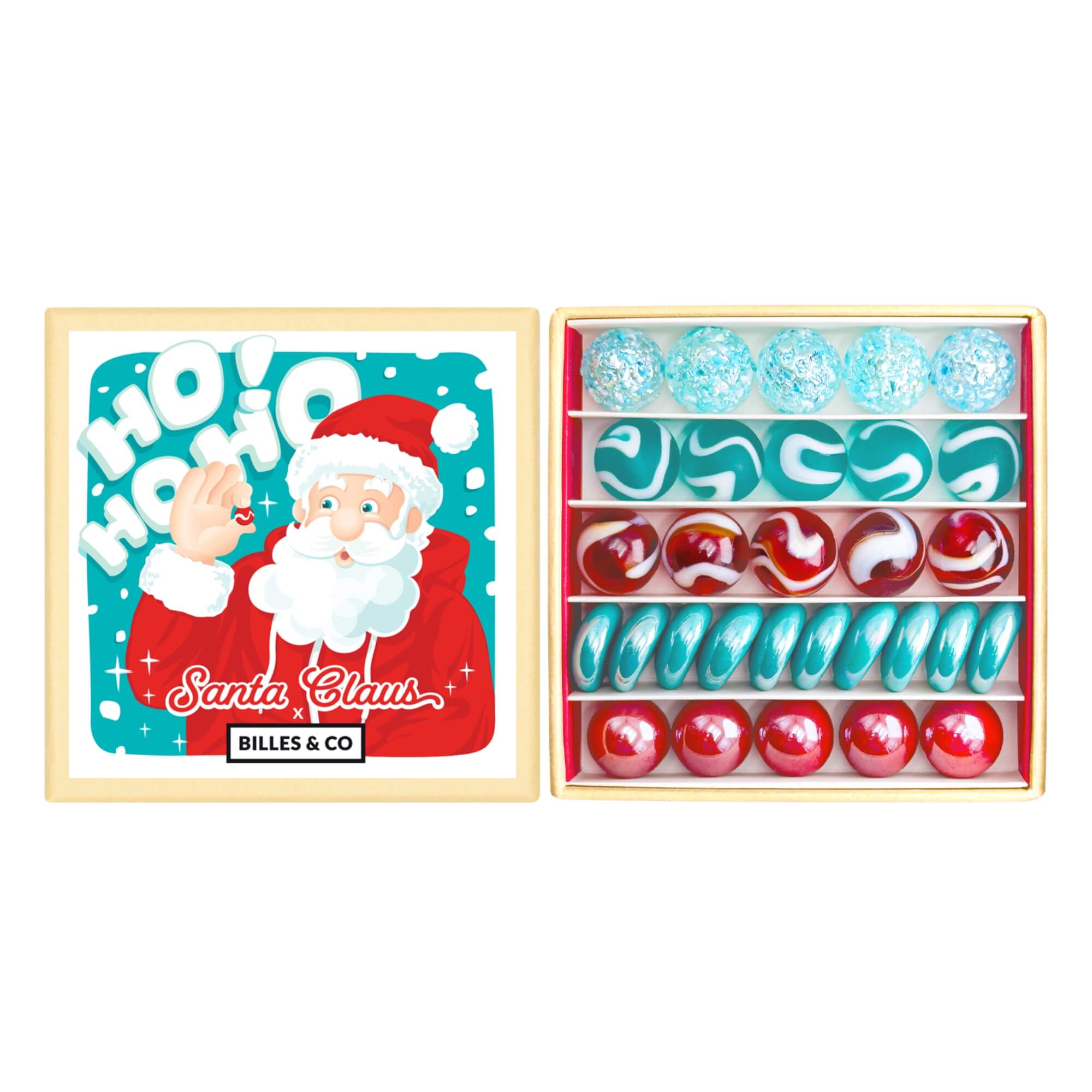 Murmeln Santa Claus Mini - Box Billes & Co - malmichmunt.com