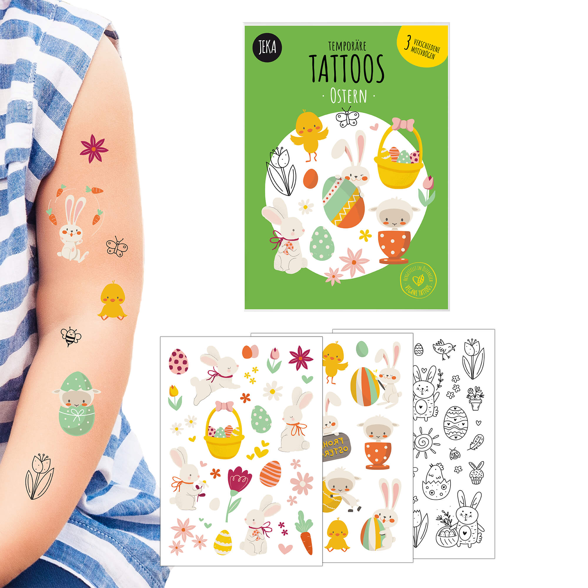 Ostern Kindertattoos Jeka - malmichmunt.com