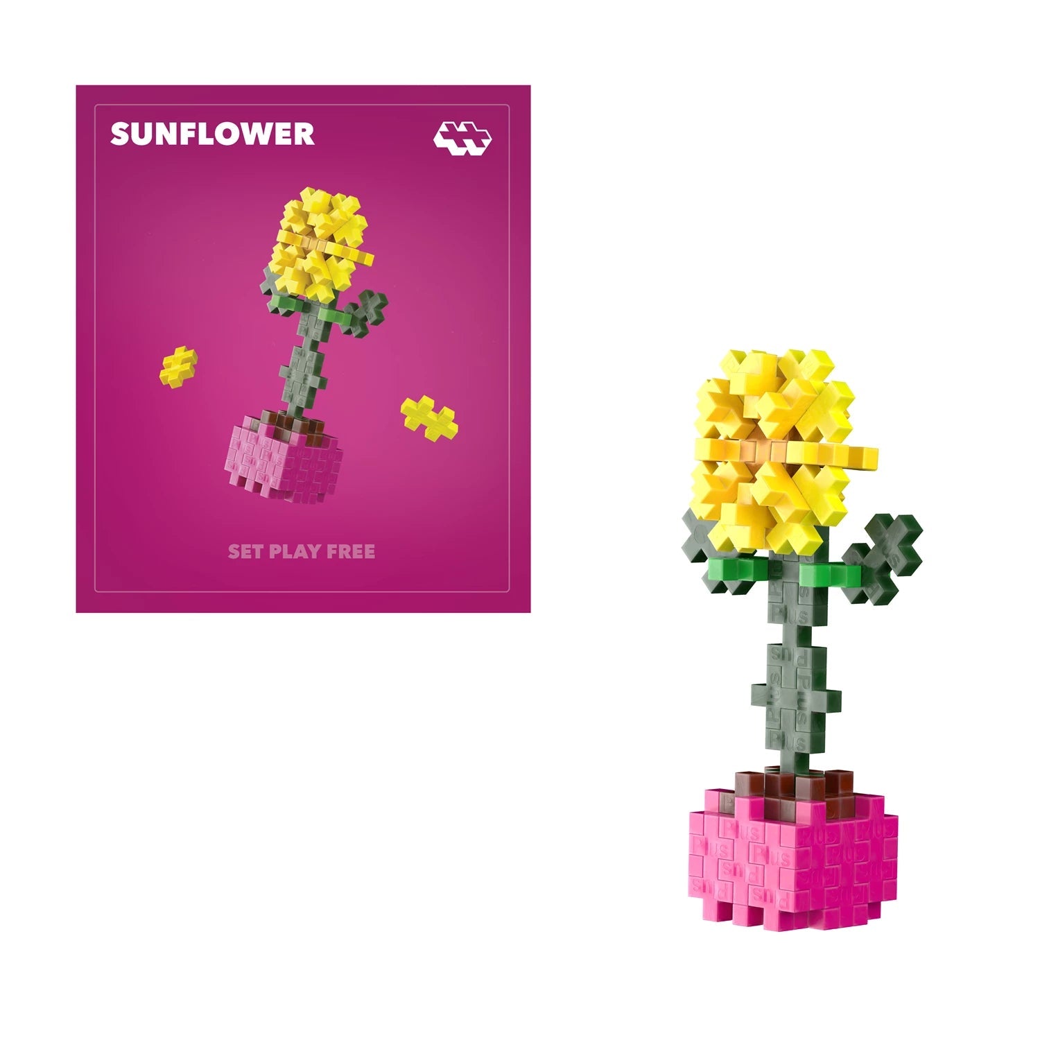 Plus - Plus Kreativ Bausteine Pflanzen Sonnenblume (Sociable Sunflower) pink Plus Plus - malmichmunt.com