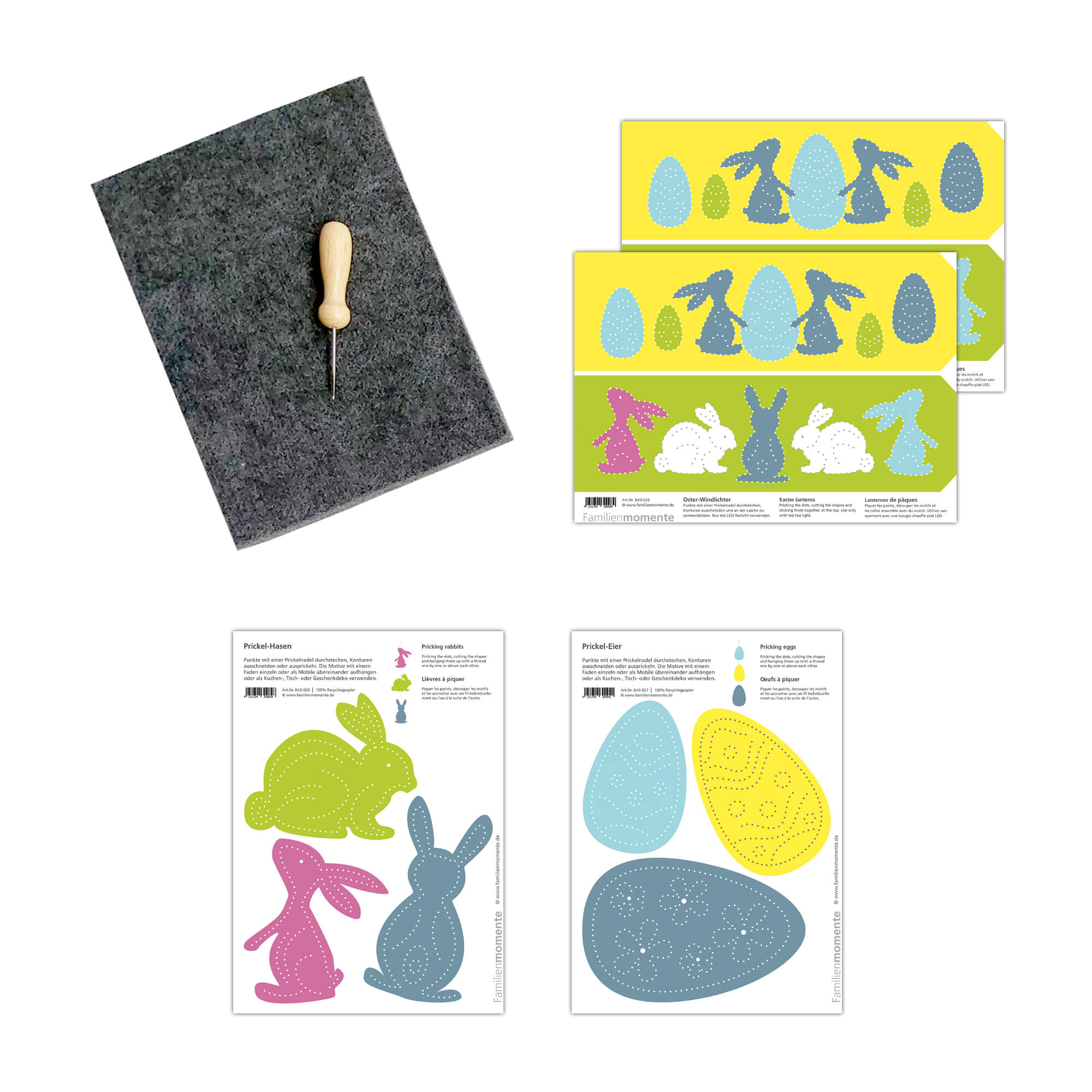 Prickeln für Kinder - Prickelset Ostern Familienmomente - malmichmunt.com