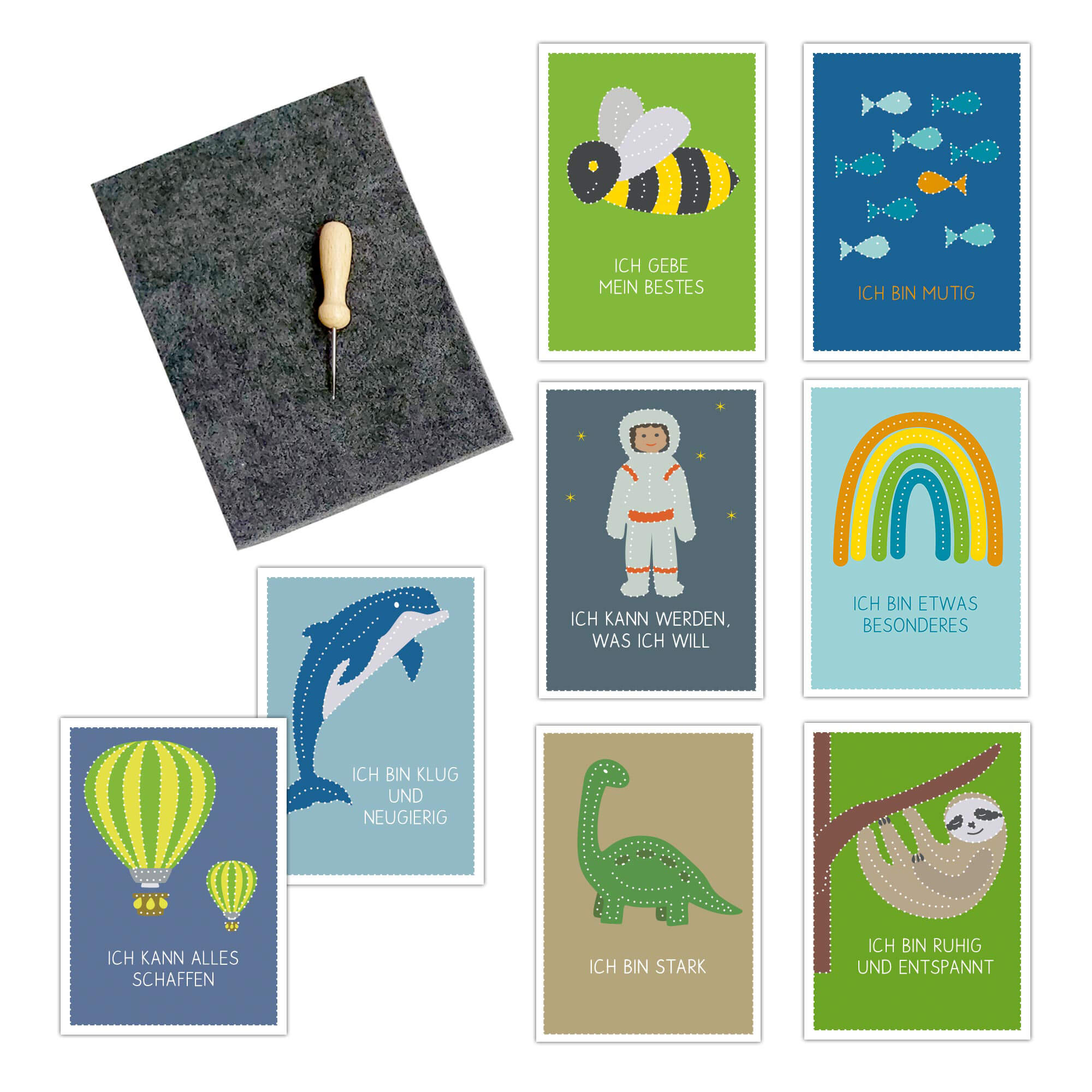 Prickelset Affirmationskarten Familienmomente - malmichmunt.com
