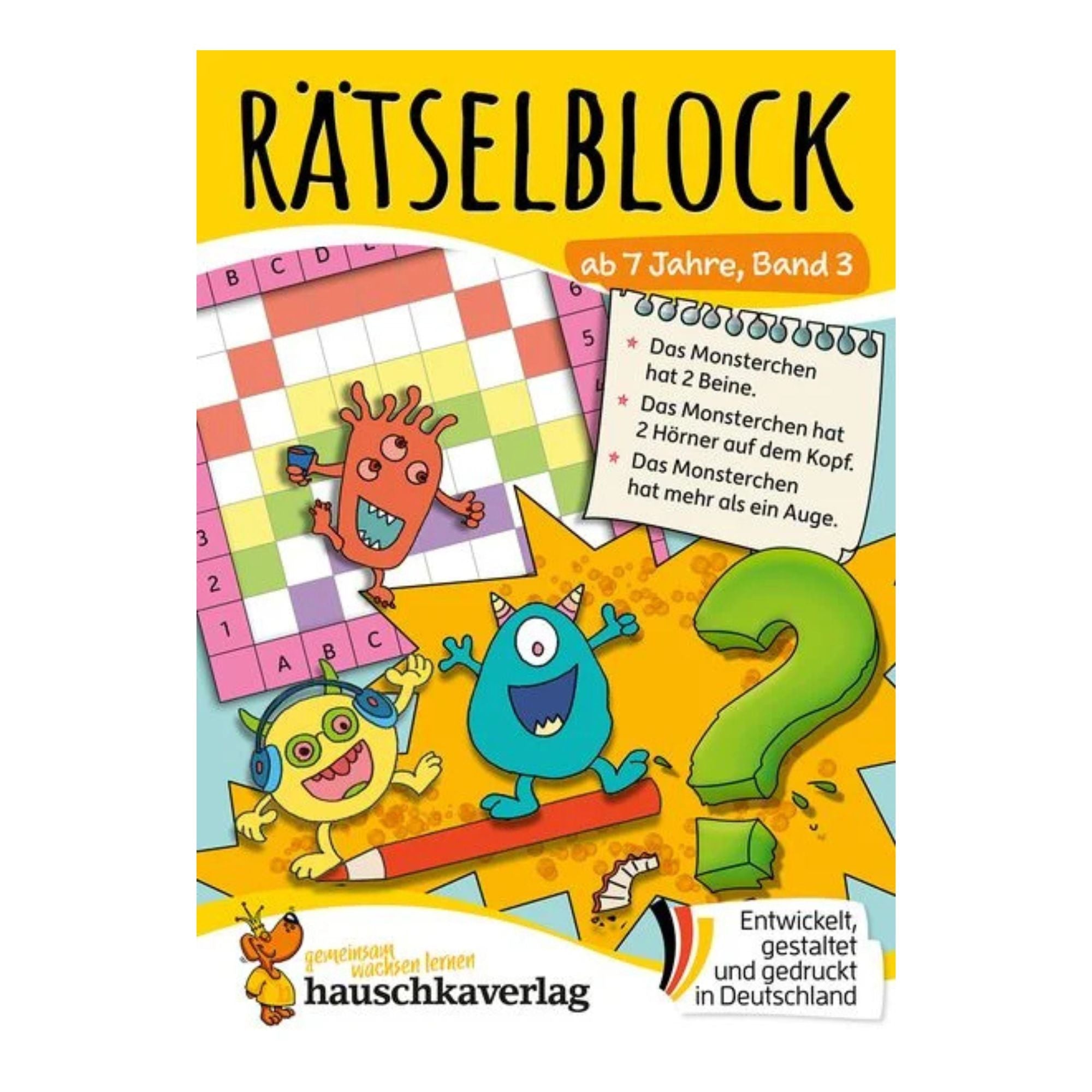 Rätselblock ab 7 Jahre, Band 3 - Nr. 655 Hauschka Verlag - malmichmunt.com