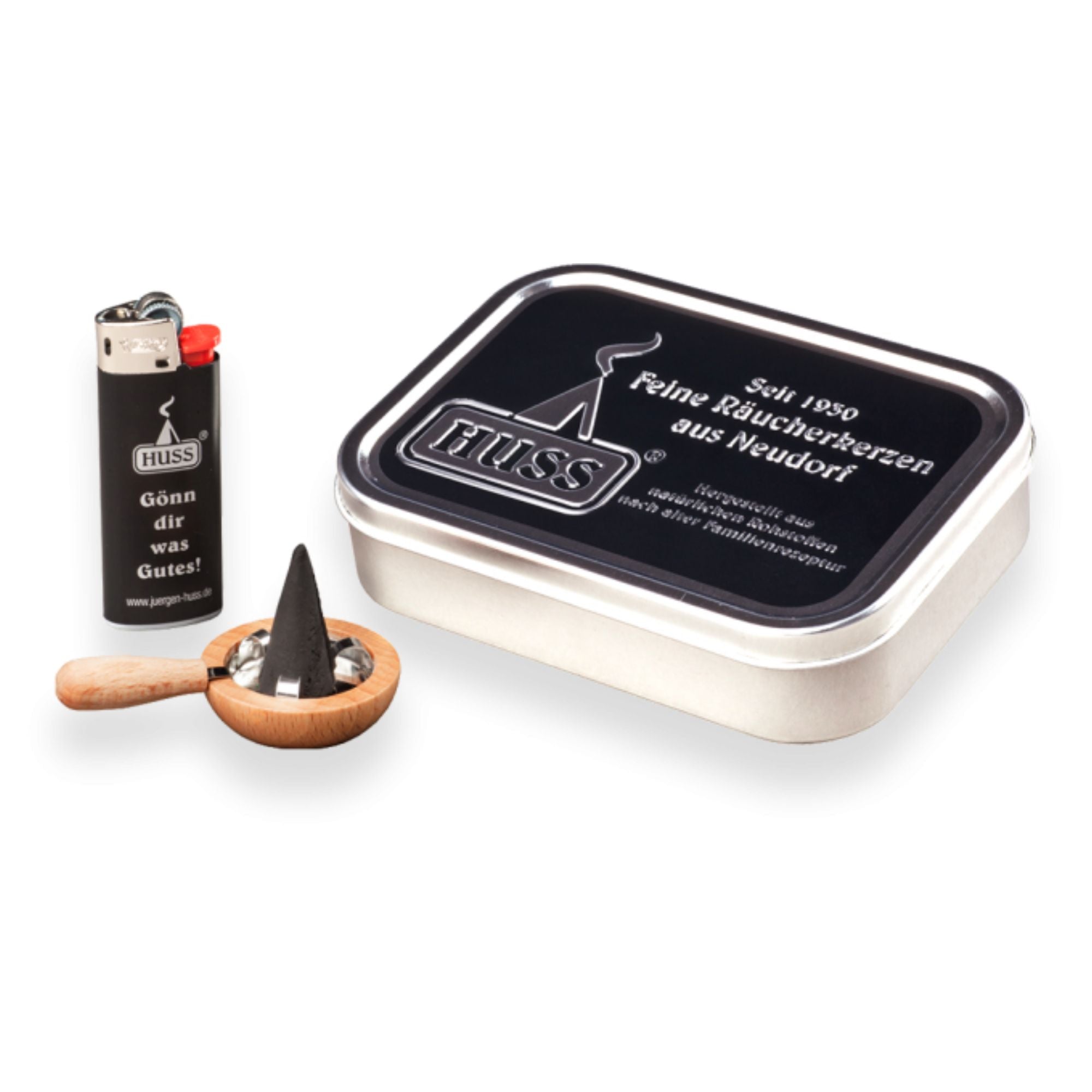 Räucherkerzen Schupperset - Blechdose groß Huss - malmichmunt.com