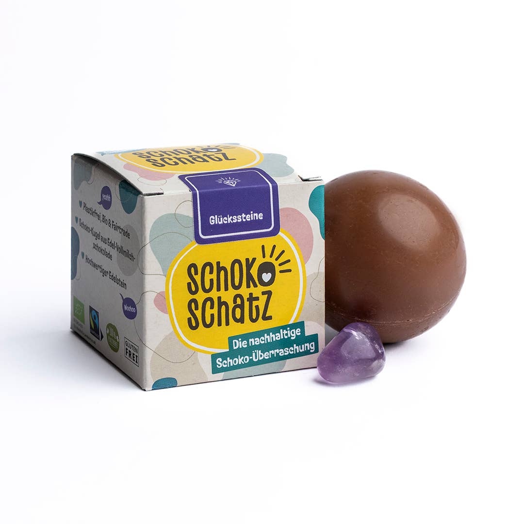Schokokugel mit Überraschung "Glückssteine" für Ostern SchokoSchatz e.K. - malmichmunt.com
