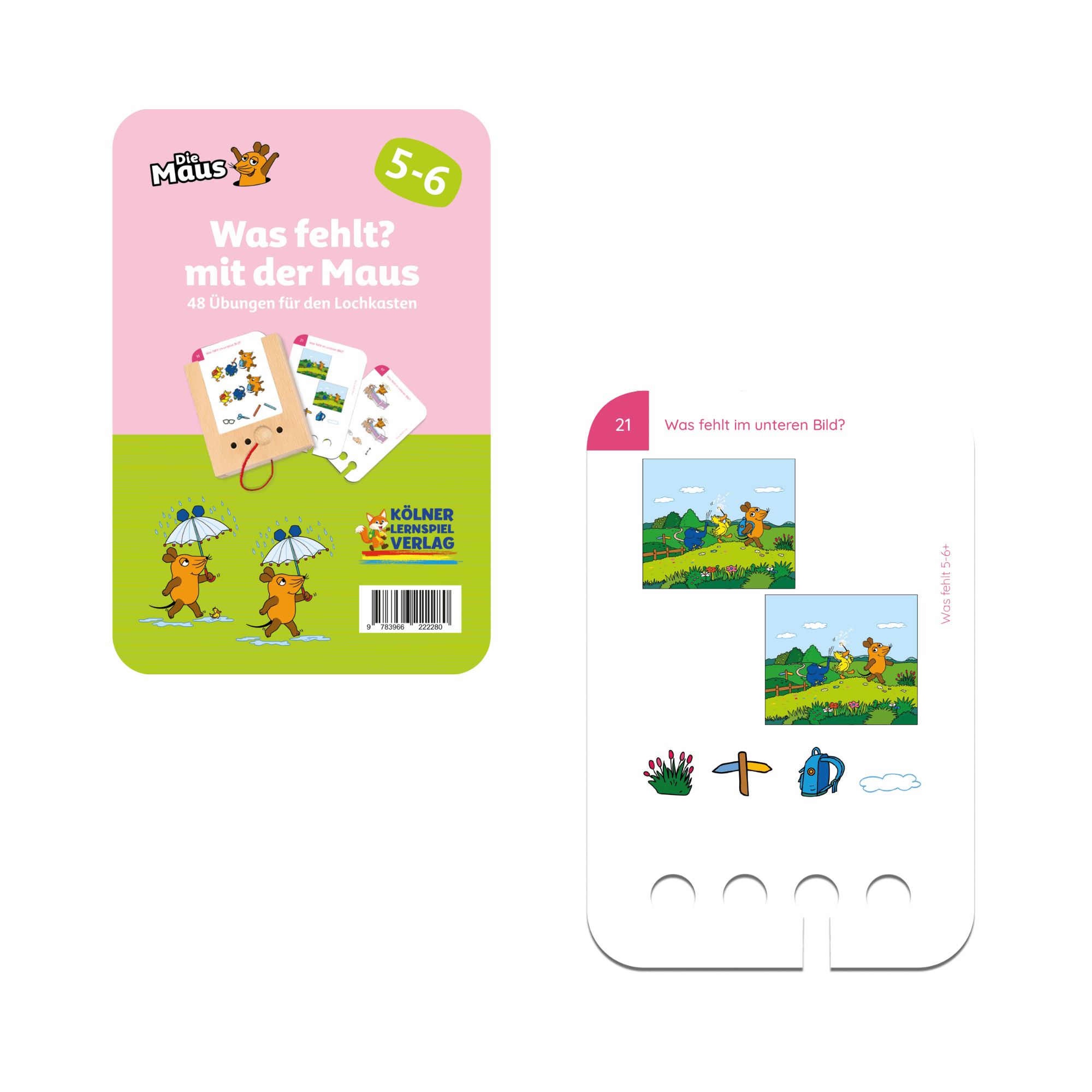 Was fehlt? mit der Maus 5 - 6+ - Übungen für den Lochkasten Lernspielverlag - malmichmunt.com