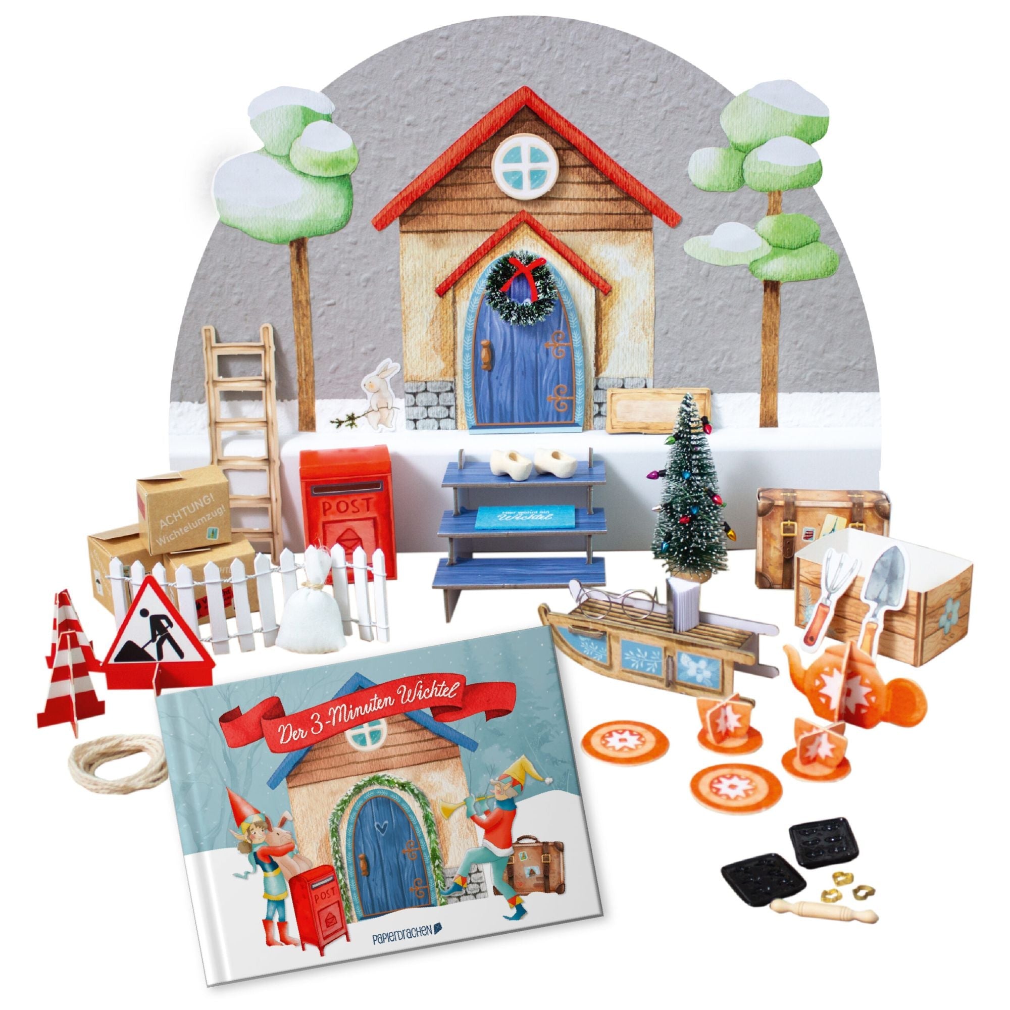 Wichtel - Set zum Advent Papierdrachen - malmichmunt.com