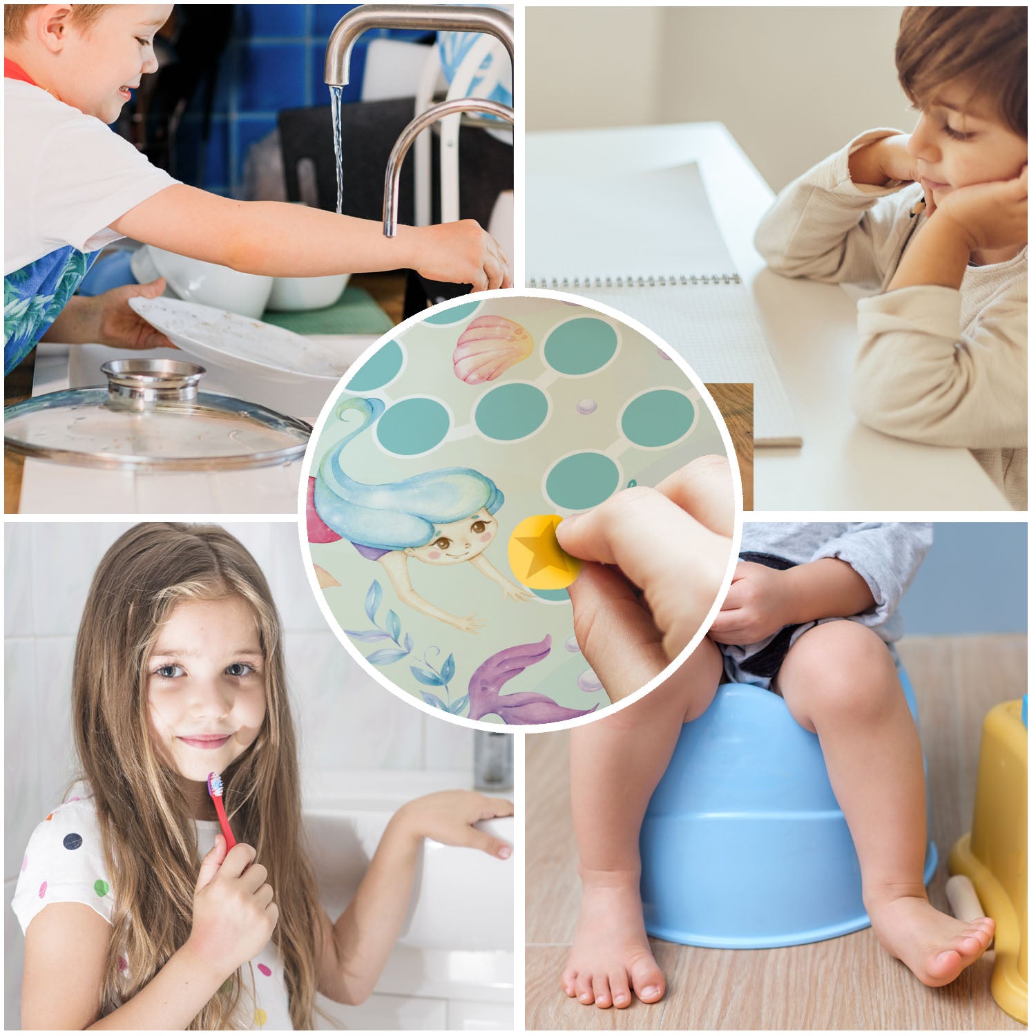10 Belohnungstafeln für Kinder - Motiv Meerjungfrau Jeka - malmichmunt.com