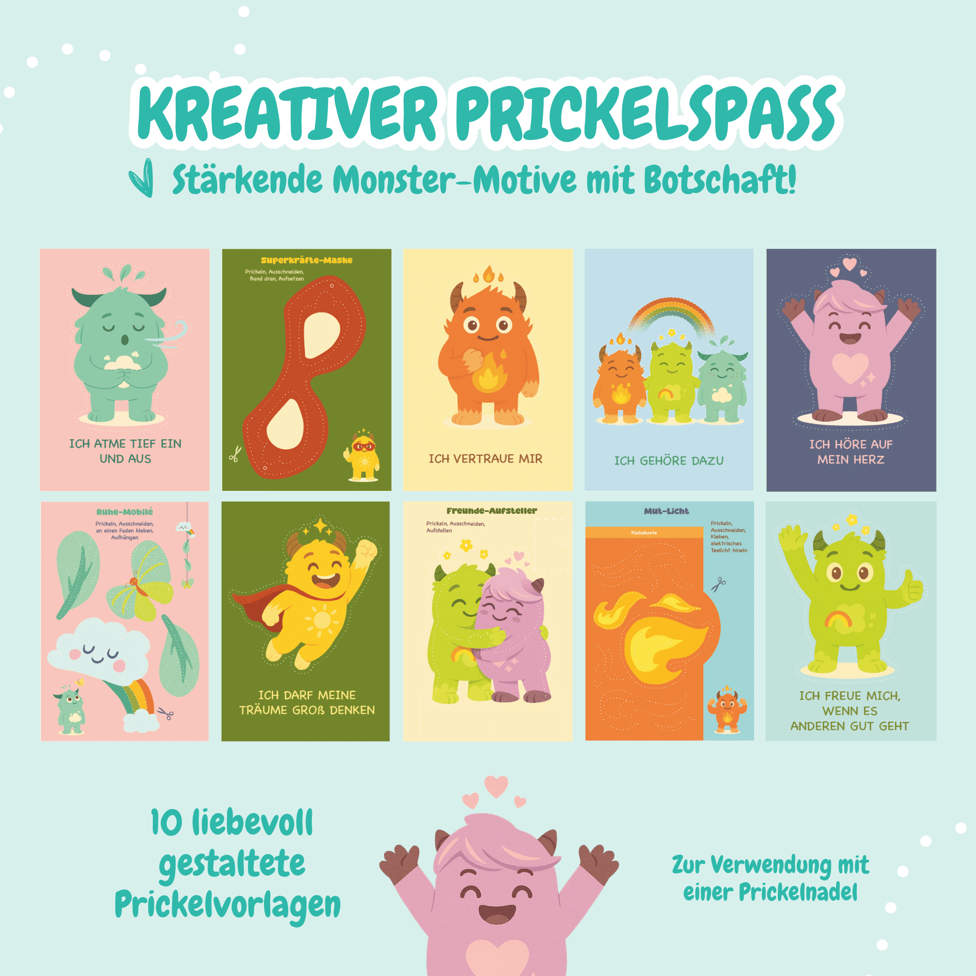 10 Prickelvorlagen Mutmachbande Jeka - malmichmunt.com