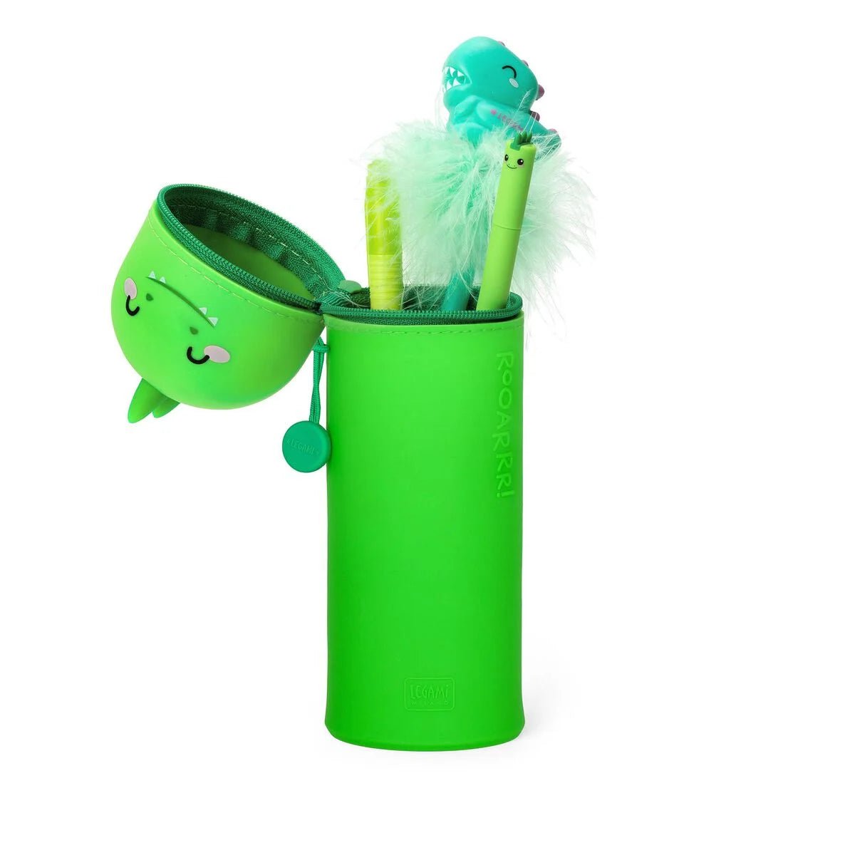 2 - in - 1 - Federmäppchen aus Silikon - Dino Legami - malmichmunt.com