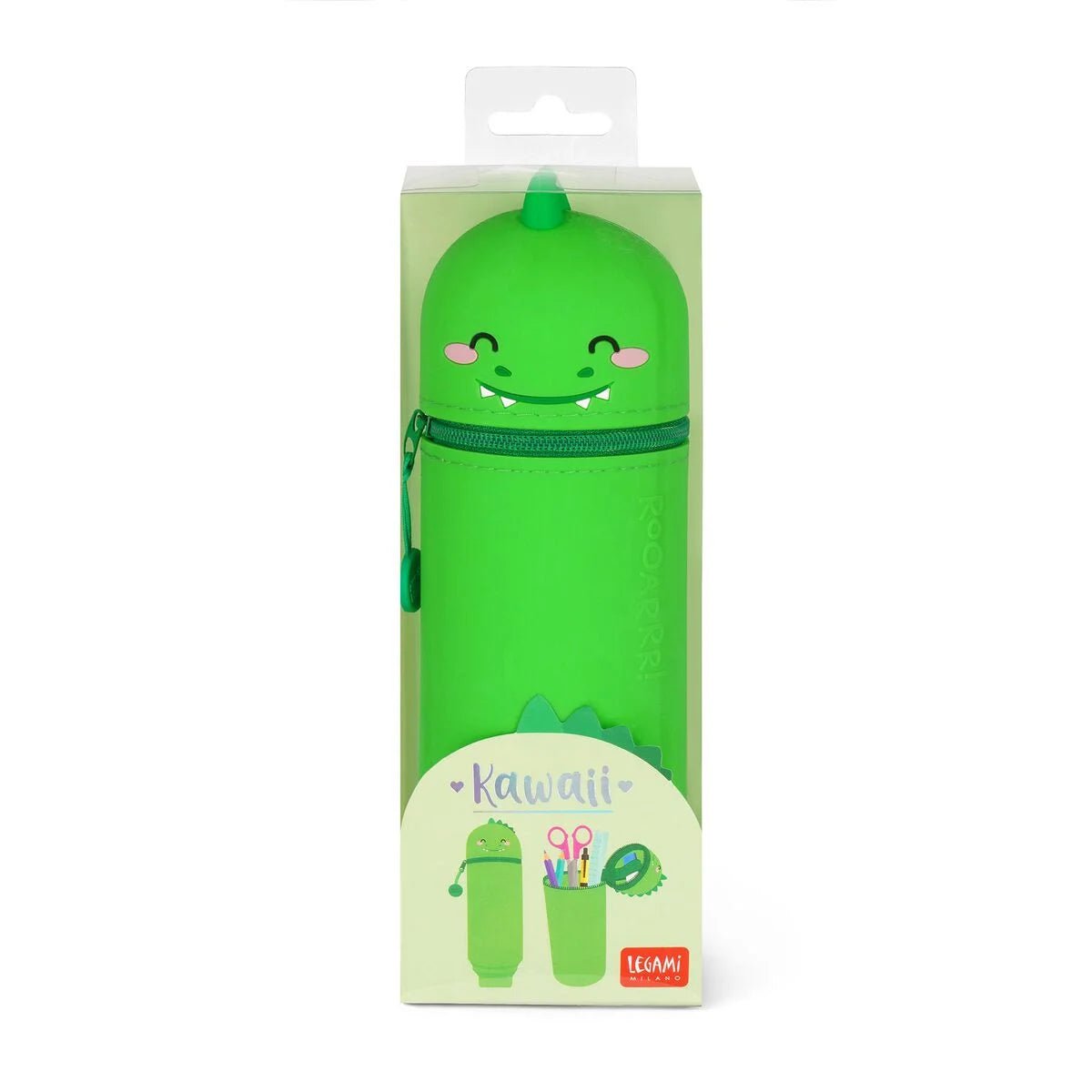 2 - in - 1 - Federmäppchen aus Silikon - Dino Legami - malmichmunt.com
