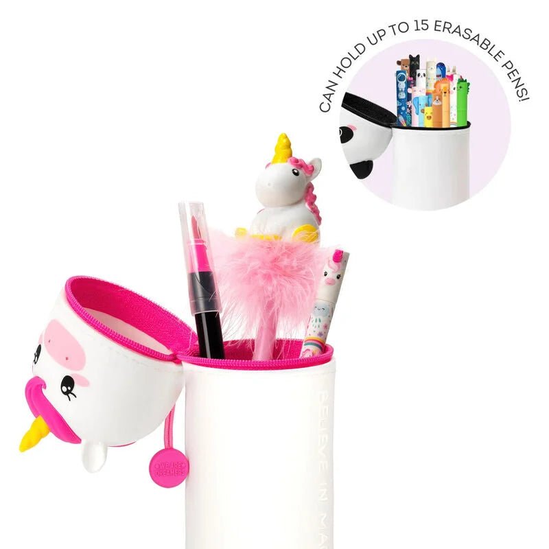 2 - in - 1 - Federmäppchen aus Silikon - Einhorn Legami - malmichmunt.com