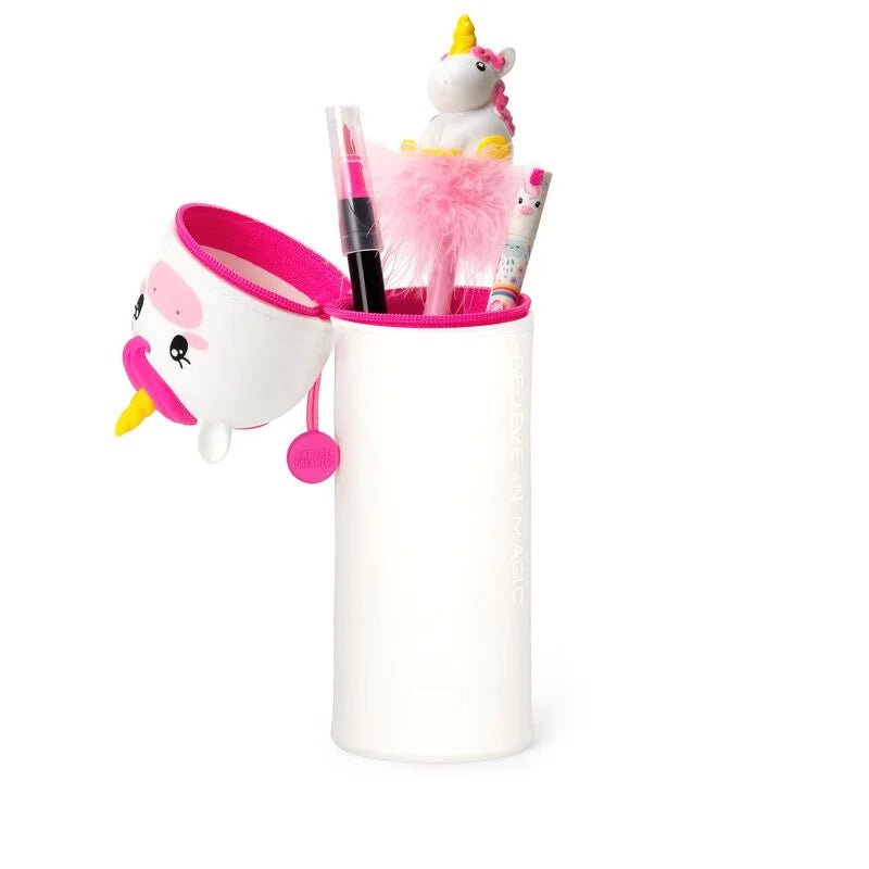 2 - in - 1 - Federmäppchen aus Silikon - Einhorn Legami - malmichmunt.com