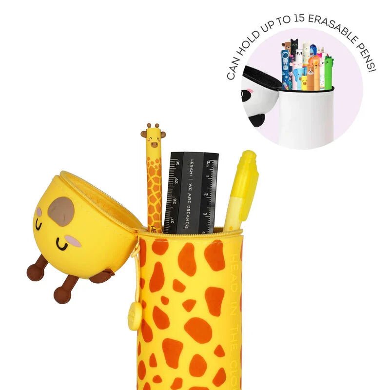 2 - in - 1 - Federmäppchen aus Silikon - Giraffe Legami - malmichmunt.com