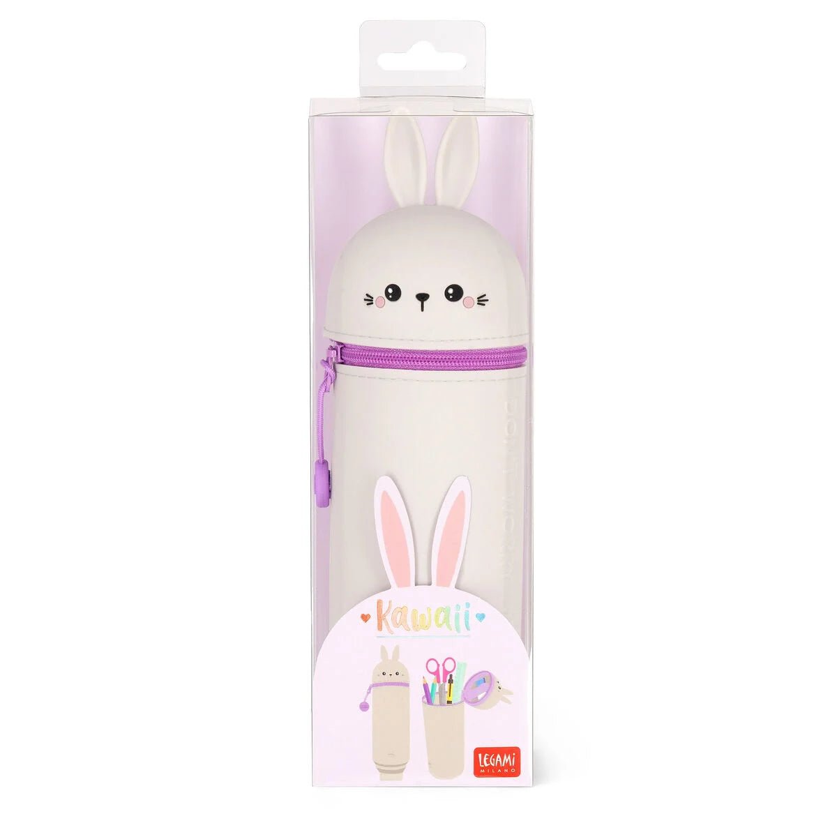 2 - in - 1 - Federmäppchen aus Silikon - Hase Legami - malmichmunt.com