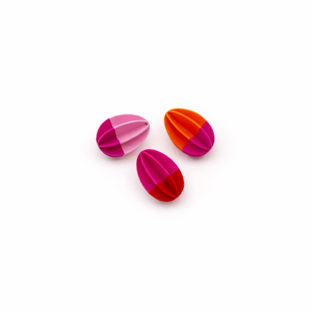 3 Ostereier zum Aufhängen - 3D Drucker - Pink Rosa Orange Jeka - malmichmunt.com