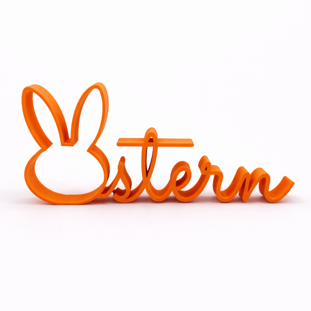 3D - Druck Schriftzug „Ostern“ - orange Jeka - malmichmunt.com