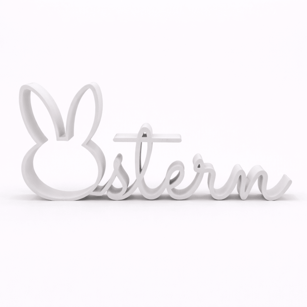 3D - Drucker Schriftzug „Ostern“ – weiß Jeka - malmichmunt.com