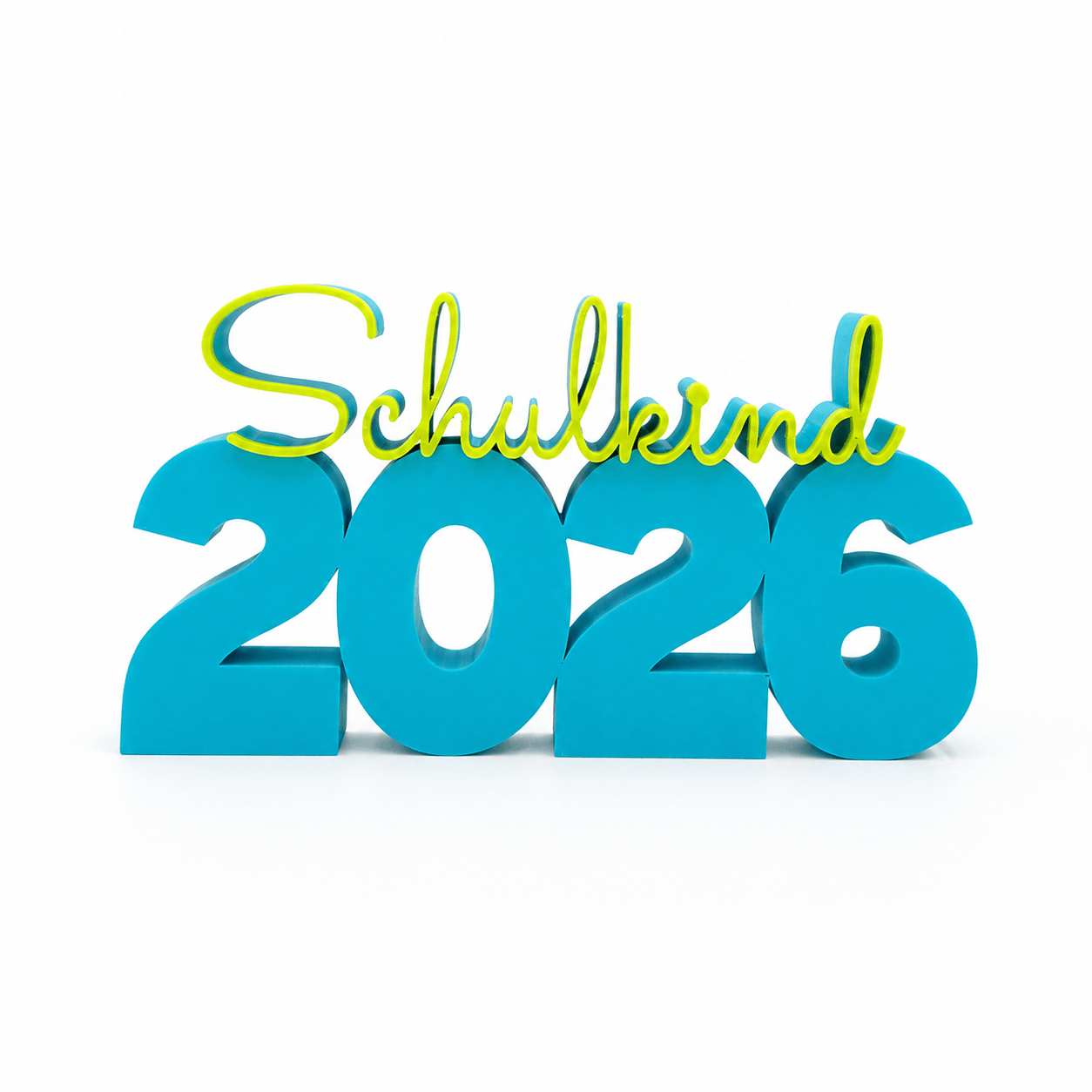 3D Drucker Schriftzug "Schulkind 2026" Blau Jeka - malmichmunt.com