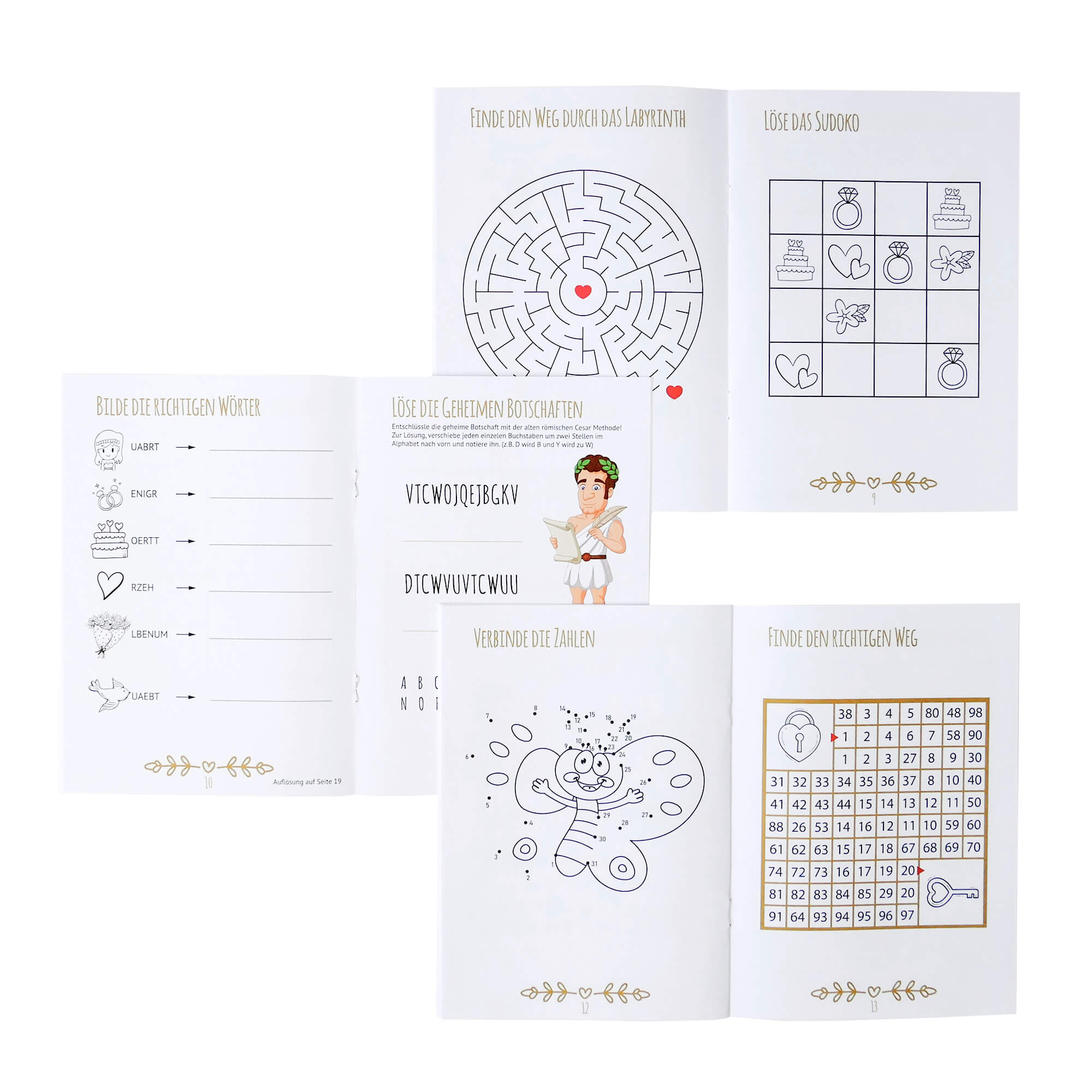 4er Set Hochzeitsmalbuch für Kinder Jeka - malmichmunt.com