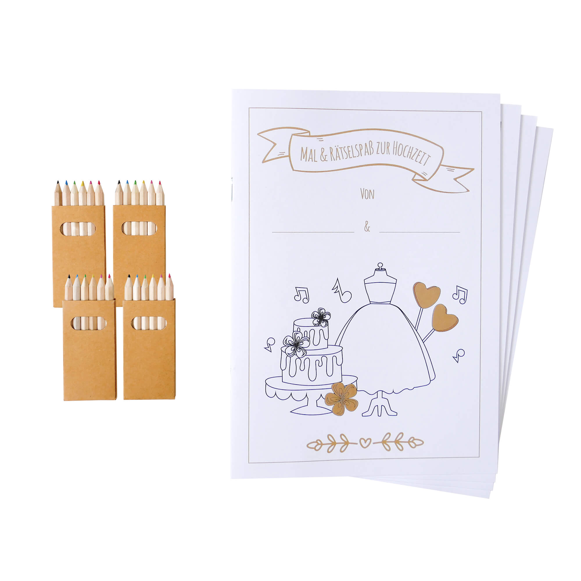 4er Set Hochzeitsmalbuch für Kinder Jeka - malmichmunt.com