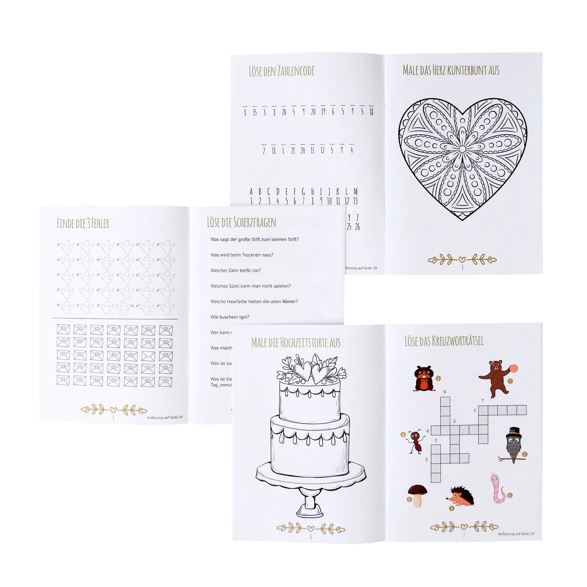 4er Set Hochzeitsmalbuch für Kinder Jeka - malmichmunt.com