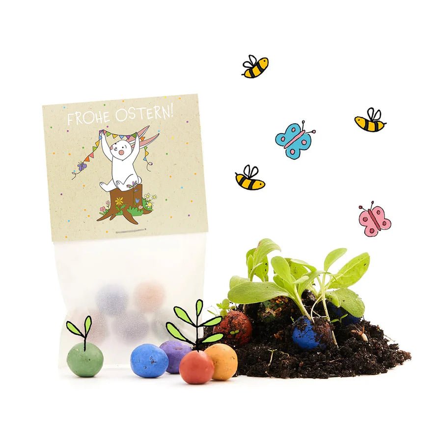 5 Blumenmurmeln im Tütchen – Osterhase Die Stadtgärtner - malmichmunt.com